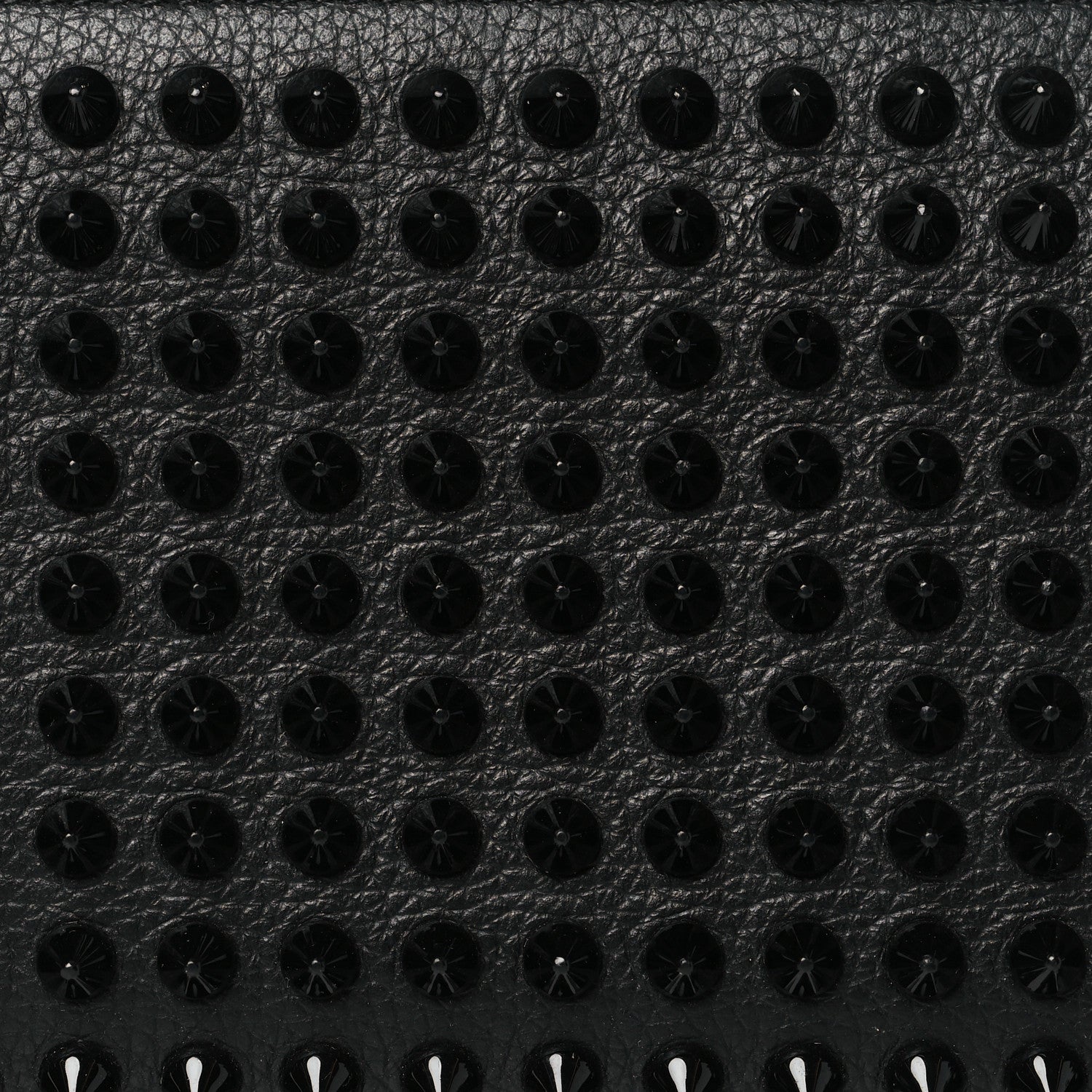 Christian Louboutin Calfskin Panettone Spiked Zip Around Wallet Black 7 of 7