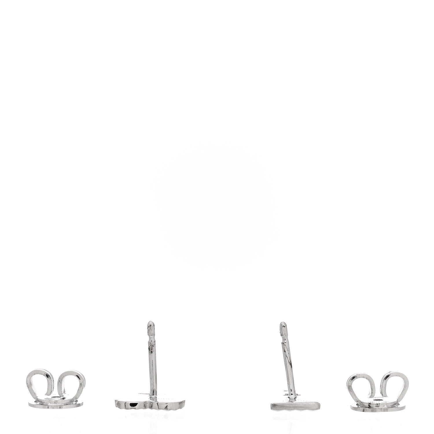 Gucci 18K White Gold Diamond Icon Asymmetric Stud Earrings 3 of 5