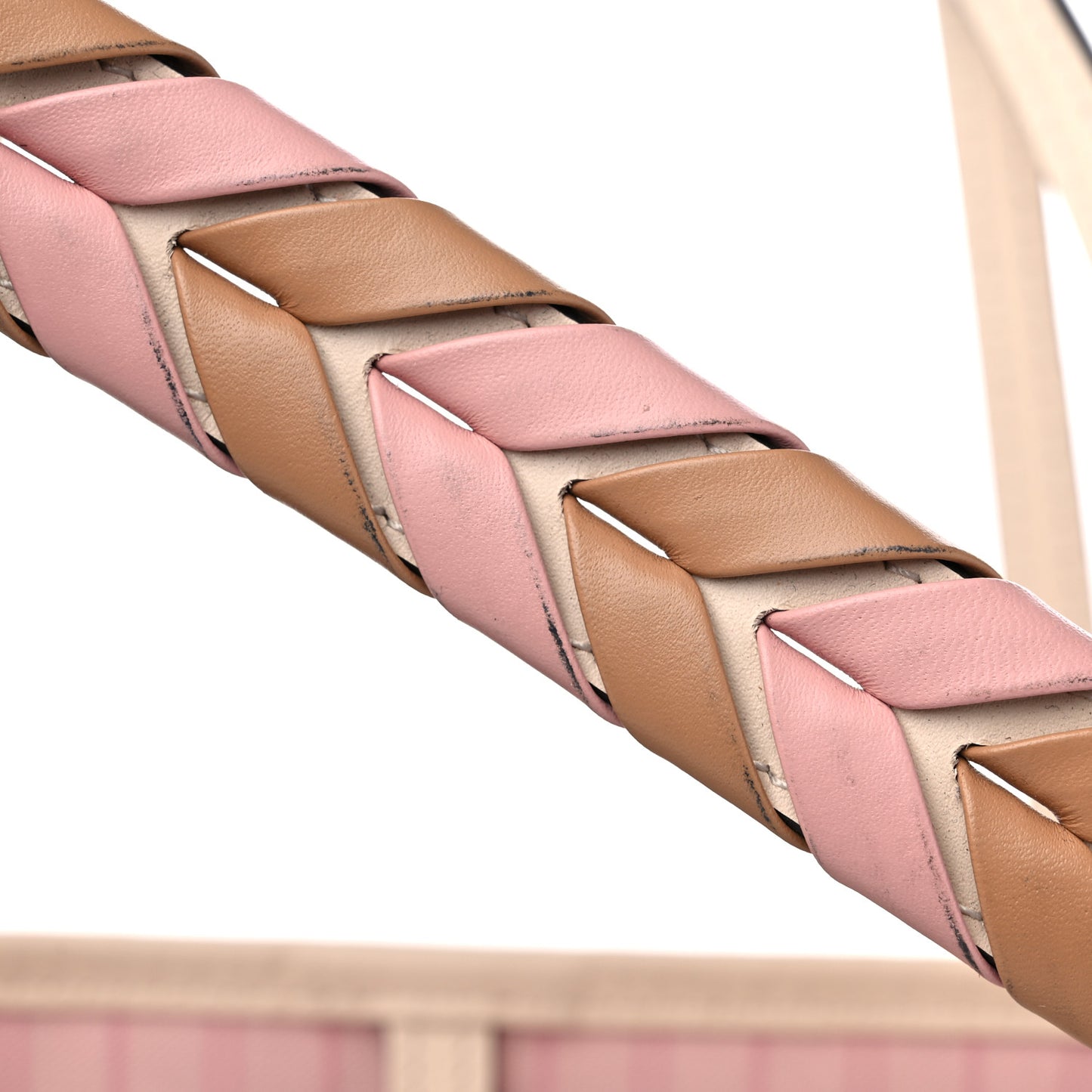 Damier Azur Braided Neverfull MM Pink
