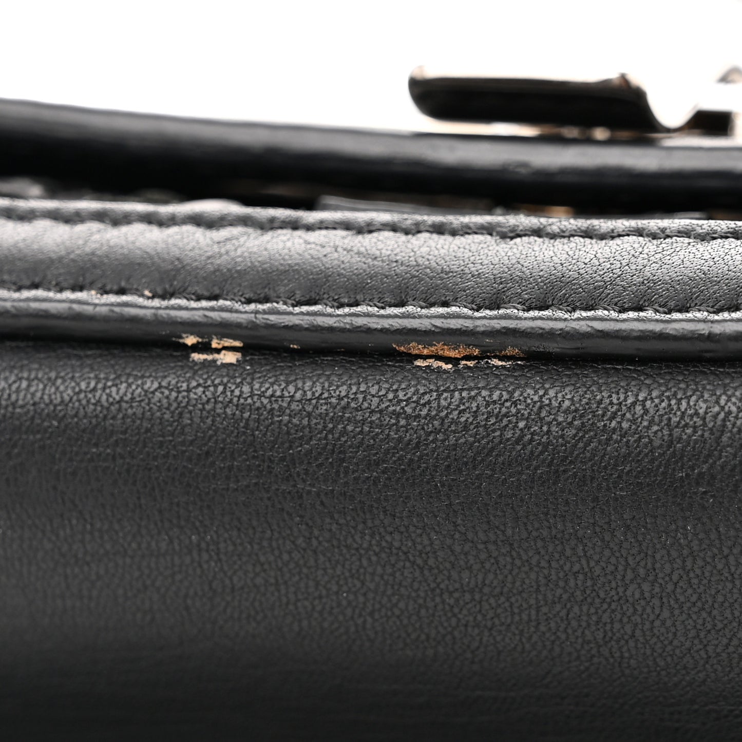Calfskin Woven Small Lunch Bag Black