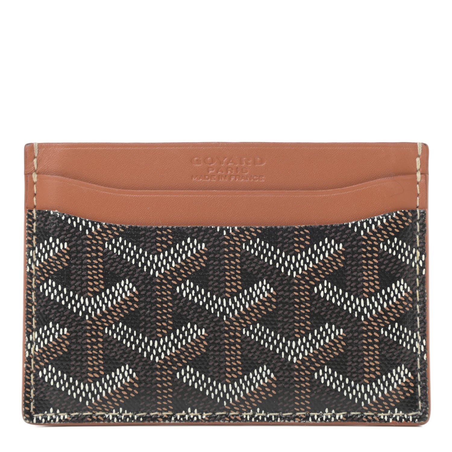 Goyard Goyardine Saint Sulpice Card Holder Black Gold 744472