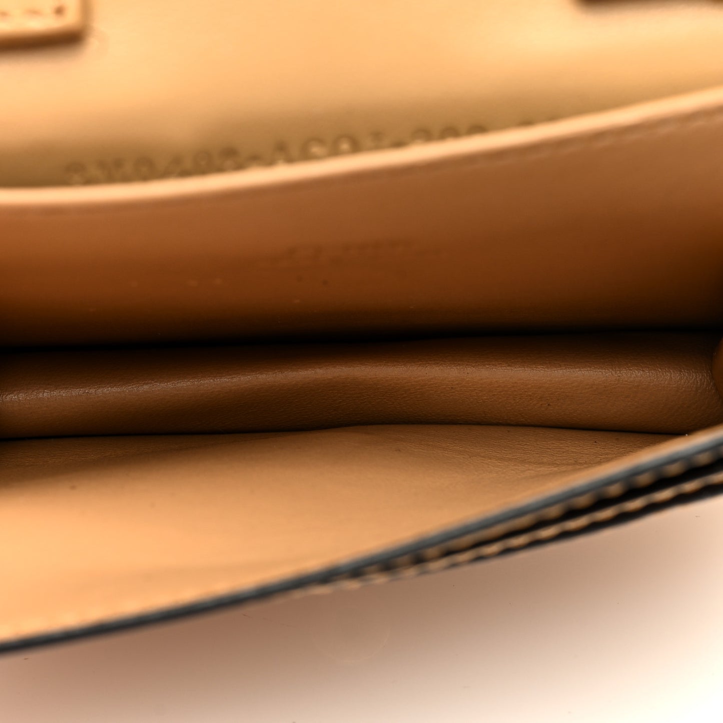 Vitello Termolagoon F is Fendi FF 1974 Embossed Geometric Flap Wallet On Chain Miele Scuro