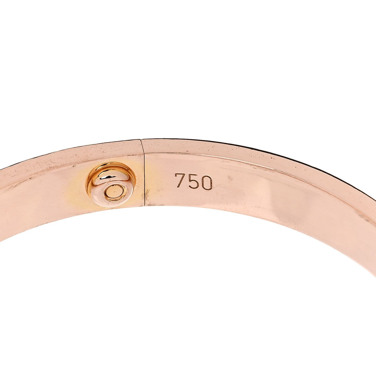 18K Pink Gold 4 Diamond LOVE Bracelet 17