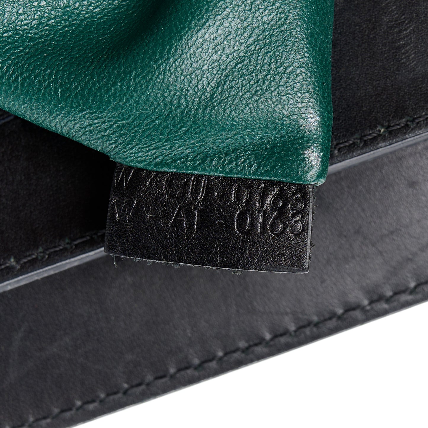 Smooth Calfskin Mini Bi-Color Luggage Forest Black