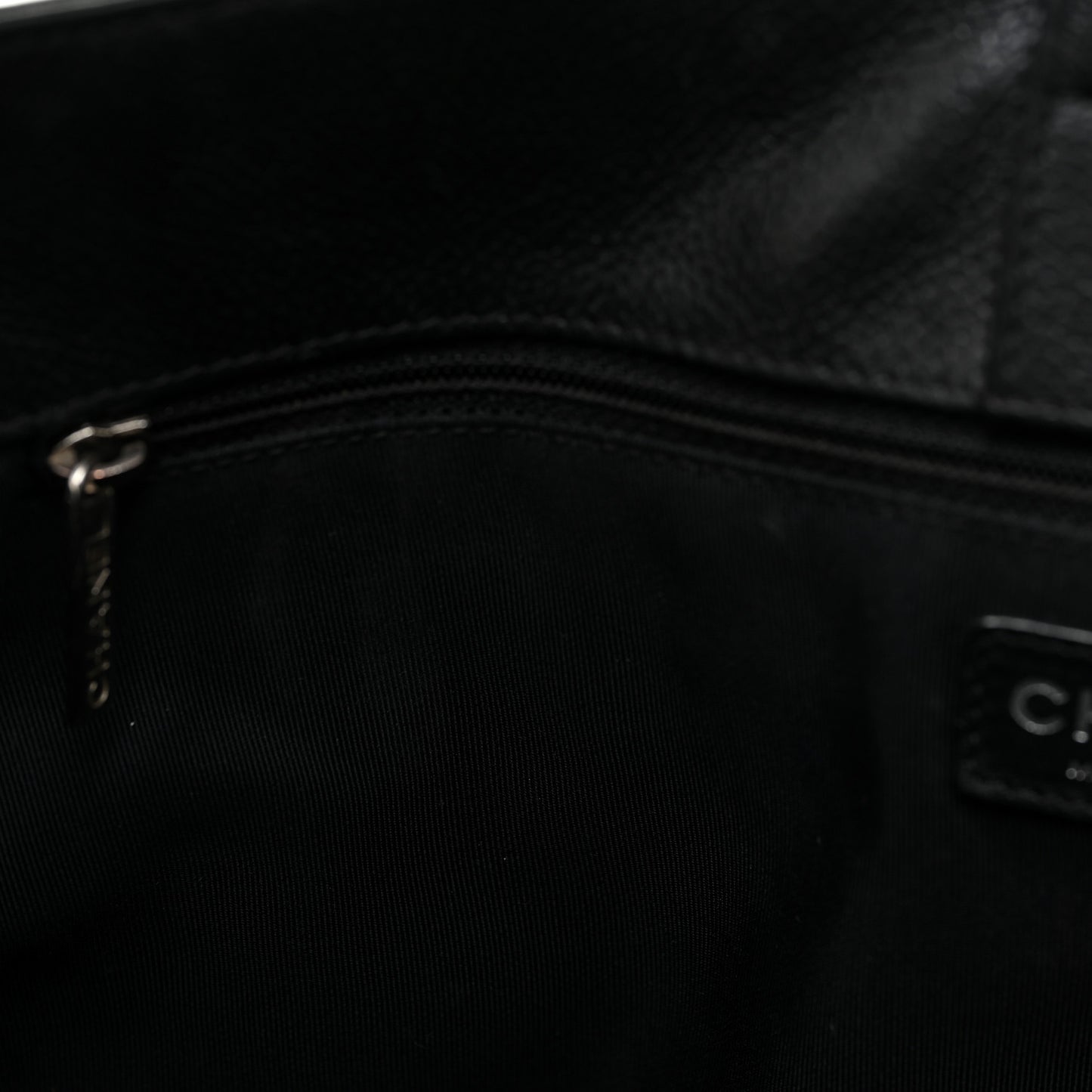 Calfskin Cerf Executive Shopper Tote Black
