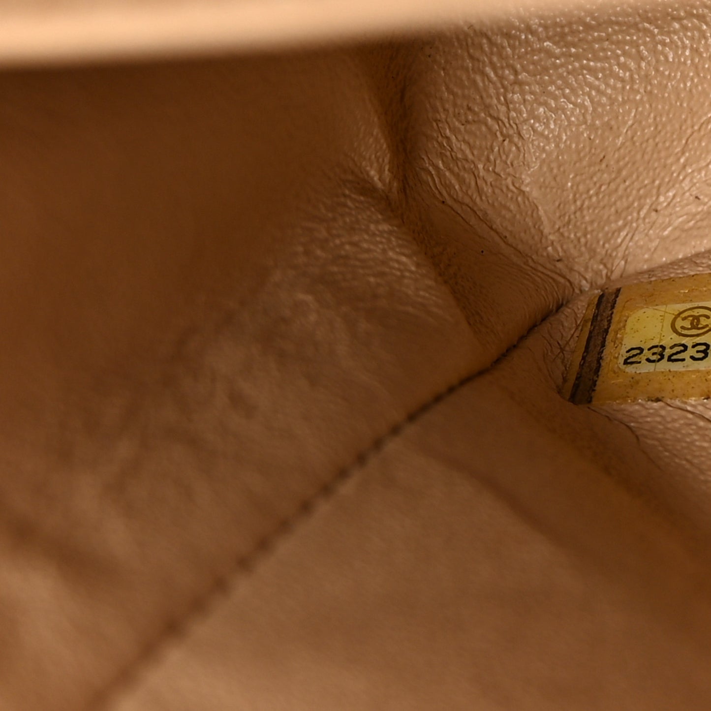 Caviar Quilted Medium Double Flap Beige