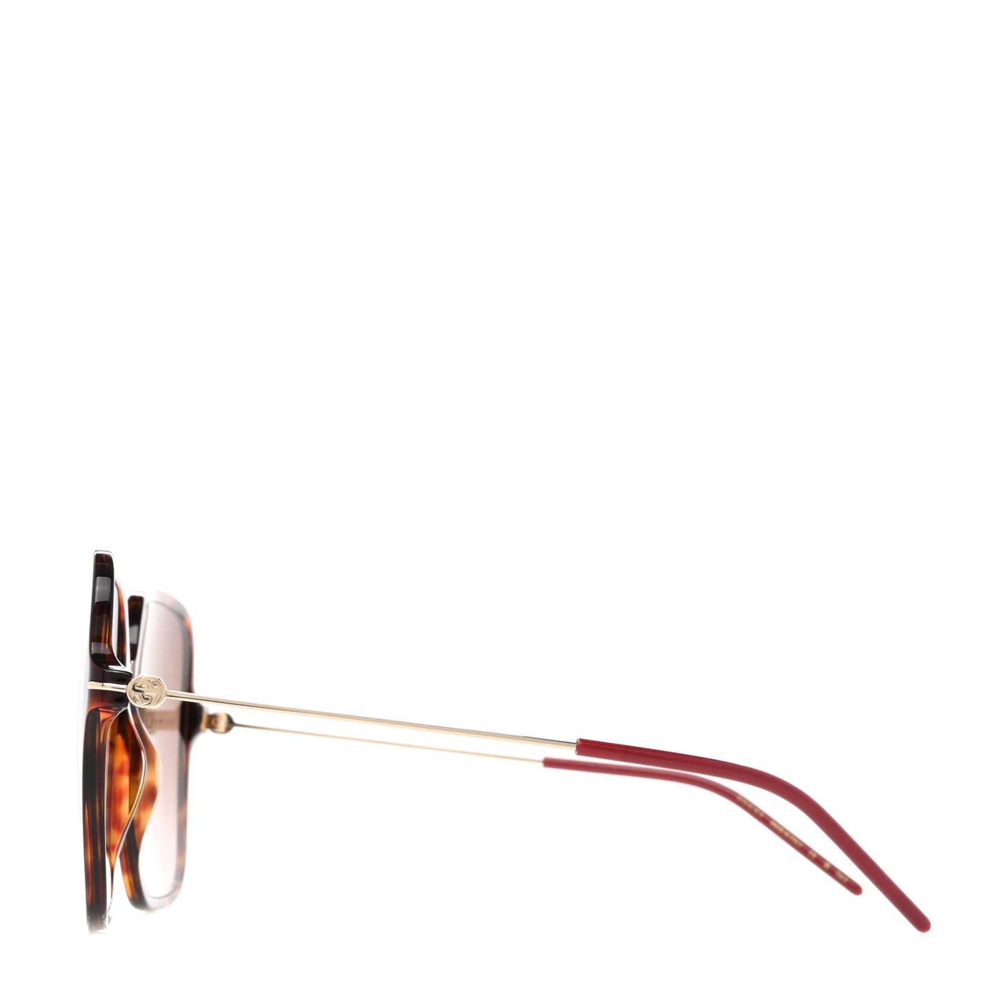 Squared Acetate Sunglasses GG1267S Havana Brown Gold