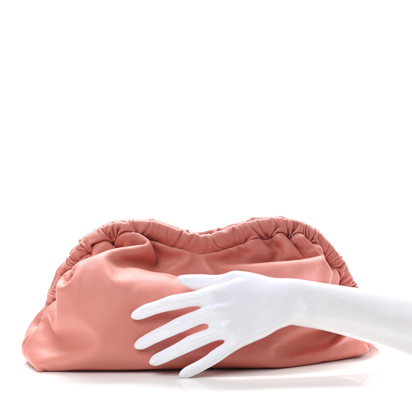 Lambskin Cloud Clutch Coral