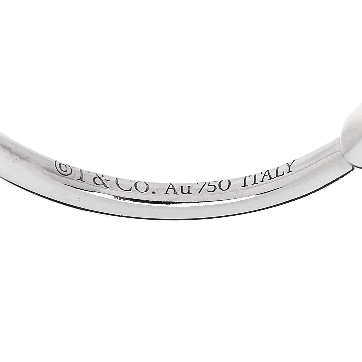 18K White Gold Diamond T Wire Ring 56 7.5