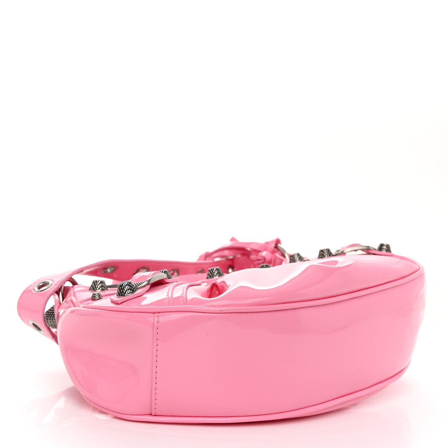 Patent Faux Leather Le Cagole Shoulder Bag XS Sweet Pink