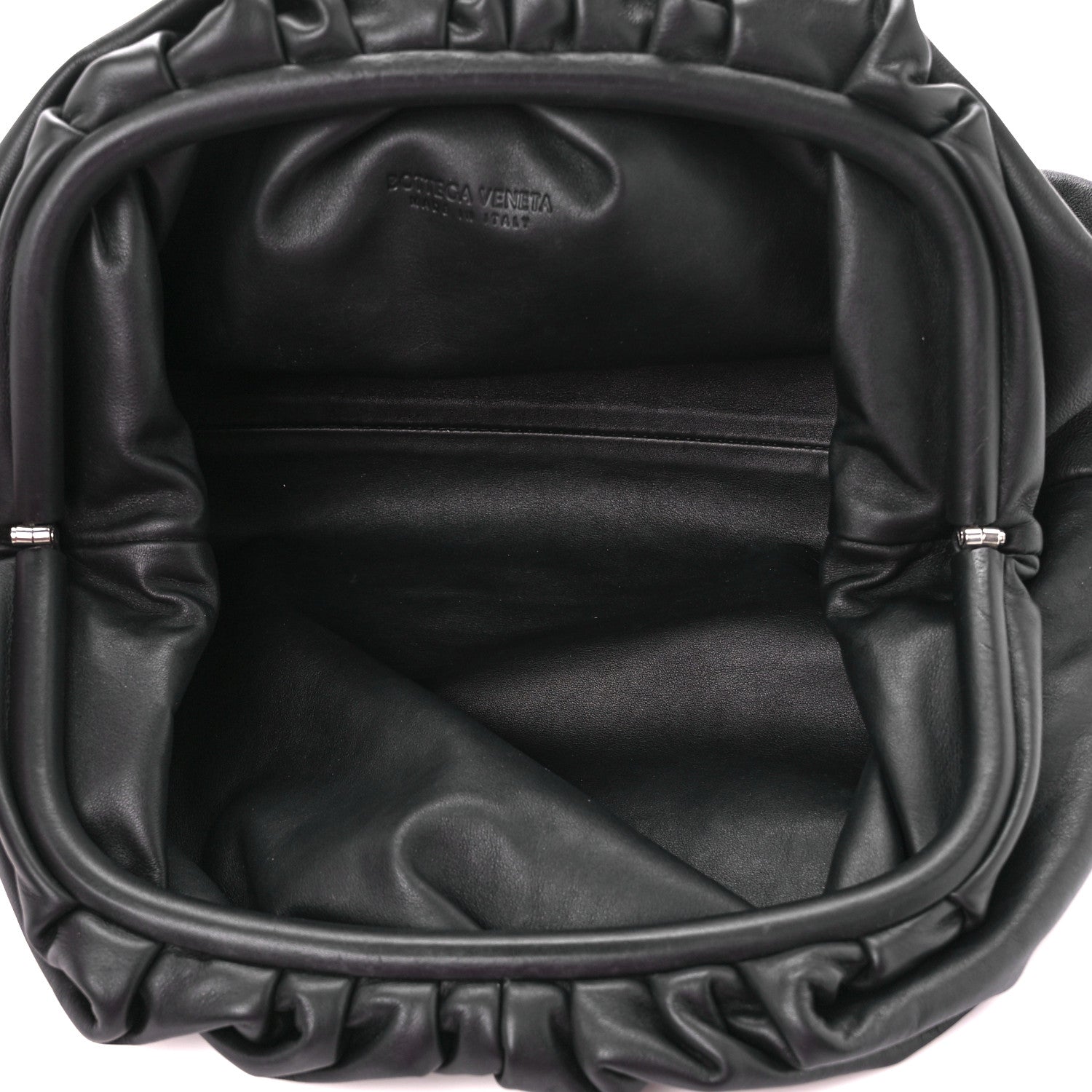 Bottega Veneta Smooth Butter Calf The Pouch Oversized Clutch Black 5 of 11