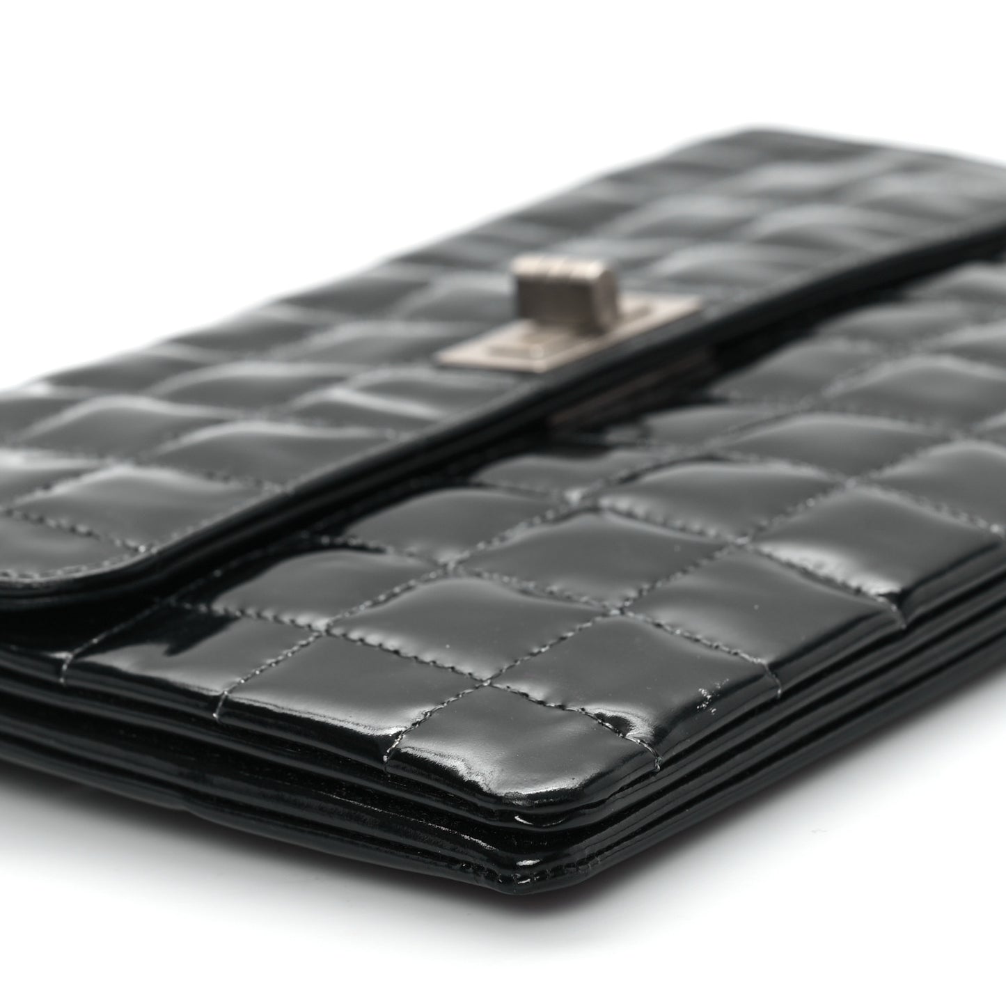 Patent Chocolate Bar Reissue Single Flap Black