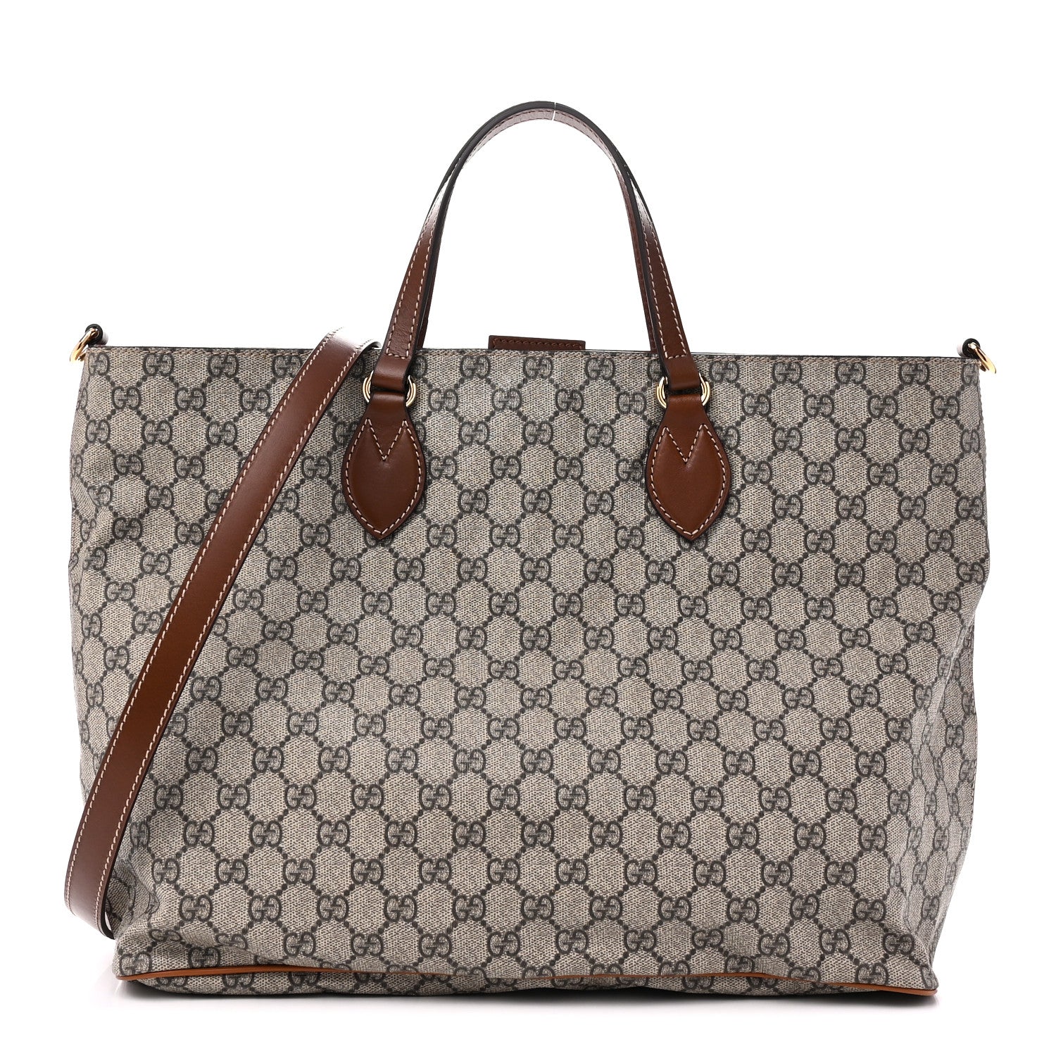 グッチメッセージバックGG Supreme Monogram Leather Gucci Soft GG Supreme Monogram Medium Crossbody Tote Beige Cuir