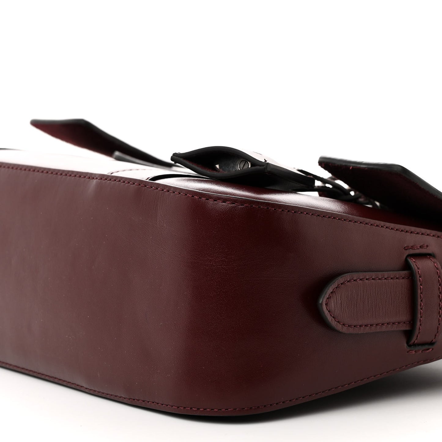 Shiny Smooth Calfskin East West Bayswater Black Cherry