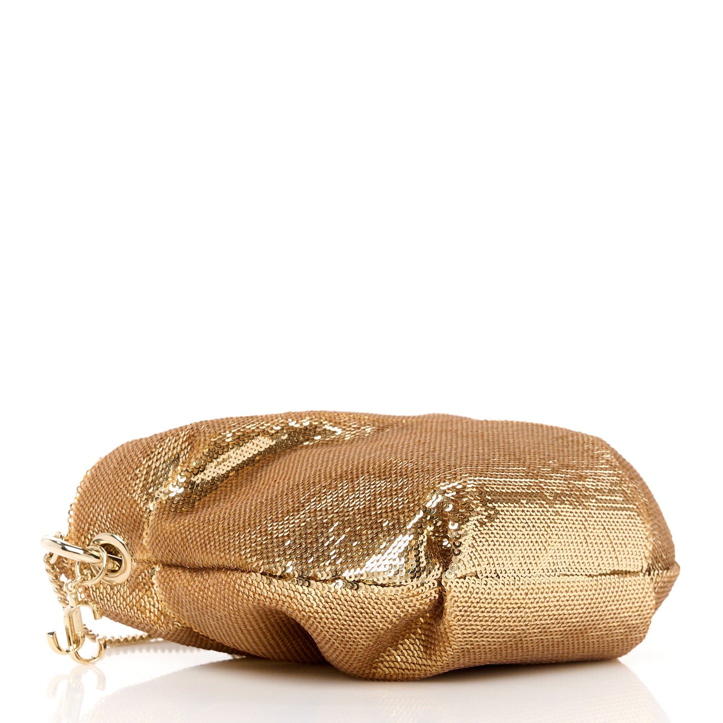 Satin Crystal Embellished Bonny Shoulder Bag Gold