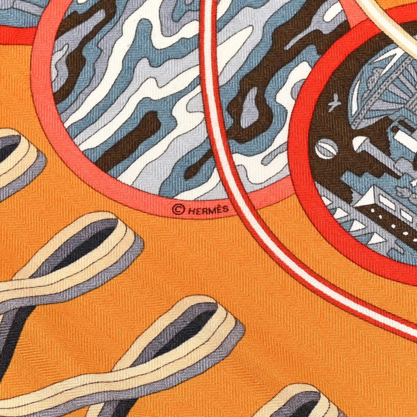 Cashmere Silk Le Laboratoire du Temps Shawl 140 Caramel Vert Corail