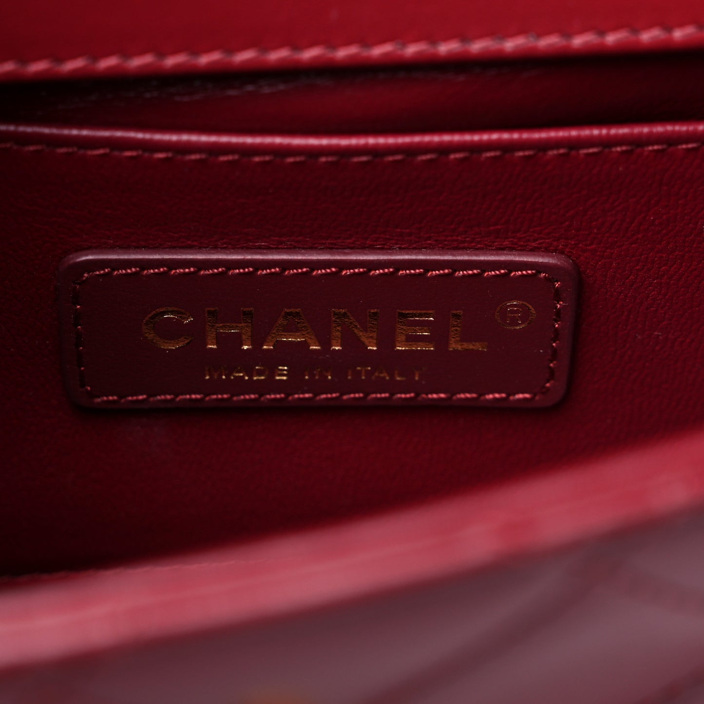 Calfskin Quilted Mini Perfect Fit Flap Burgundy