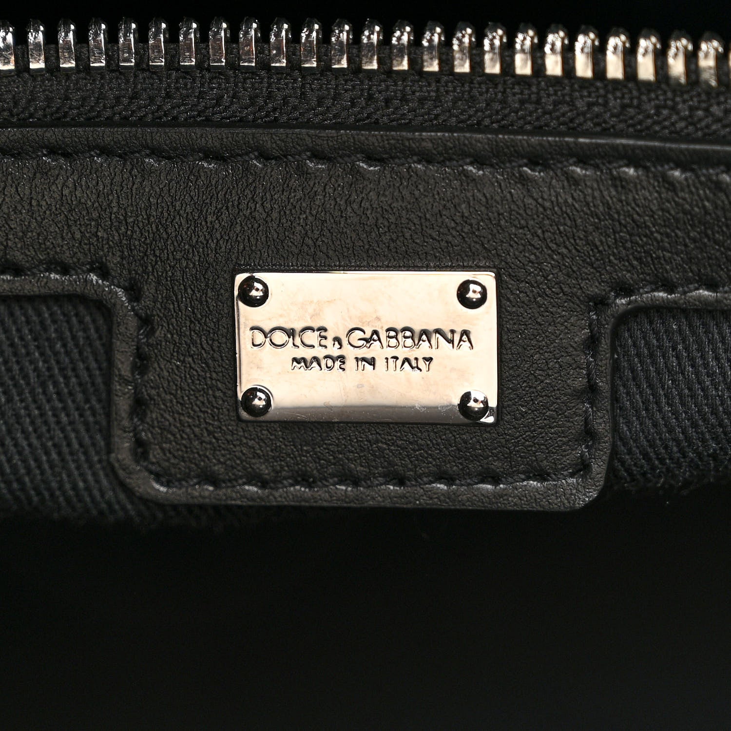 Dolce & Gabbana Canvas Calfskin Small DG Logo Shopper Natural Black 6 of 10