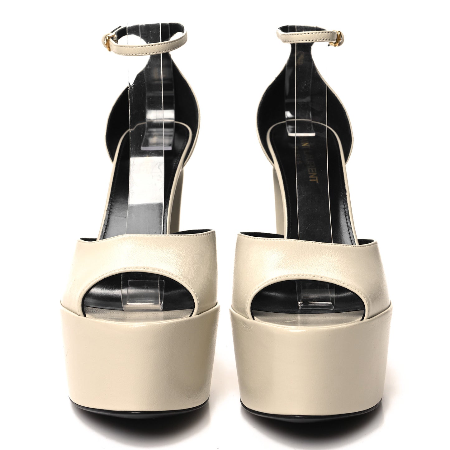 Lambskin Jodie Platform Sandals 37 Pearl