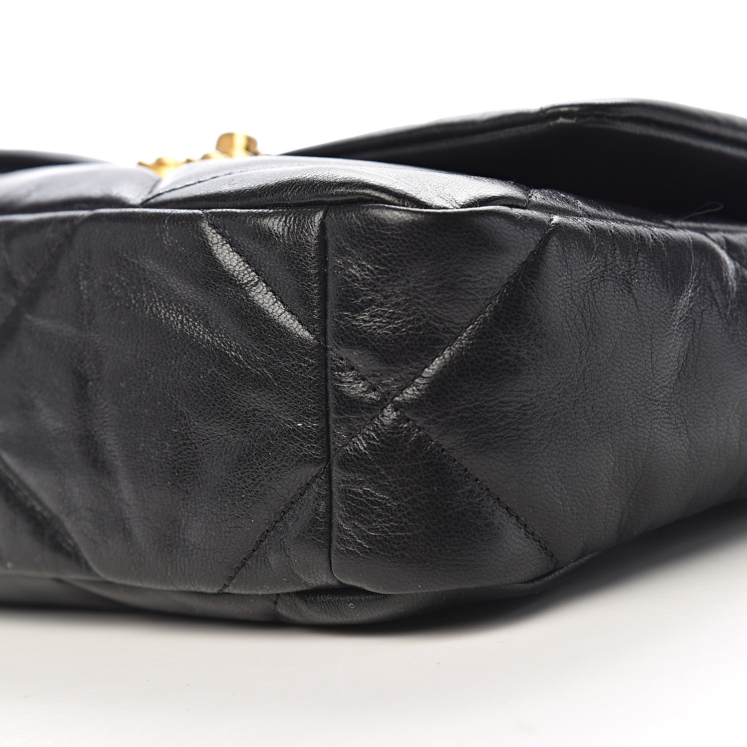 Chanel Goatskin Quilted Medium 19 Flap Black 9 of 10