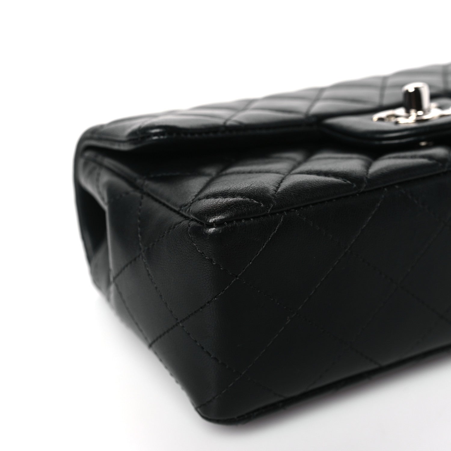 Chanel Lambskin Quilted Mini Rectangular Flap Black 8 of 10