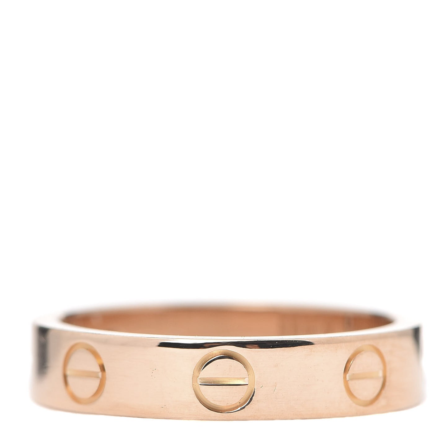 18K Pink Gold Diamond 4mm LOVE Wedding Band Ring 50 5.25