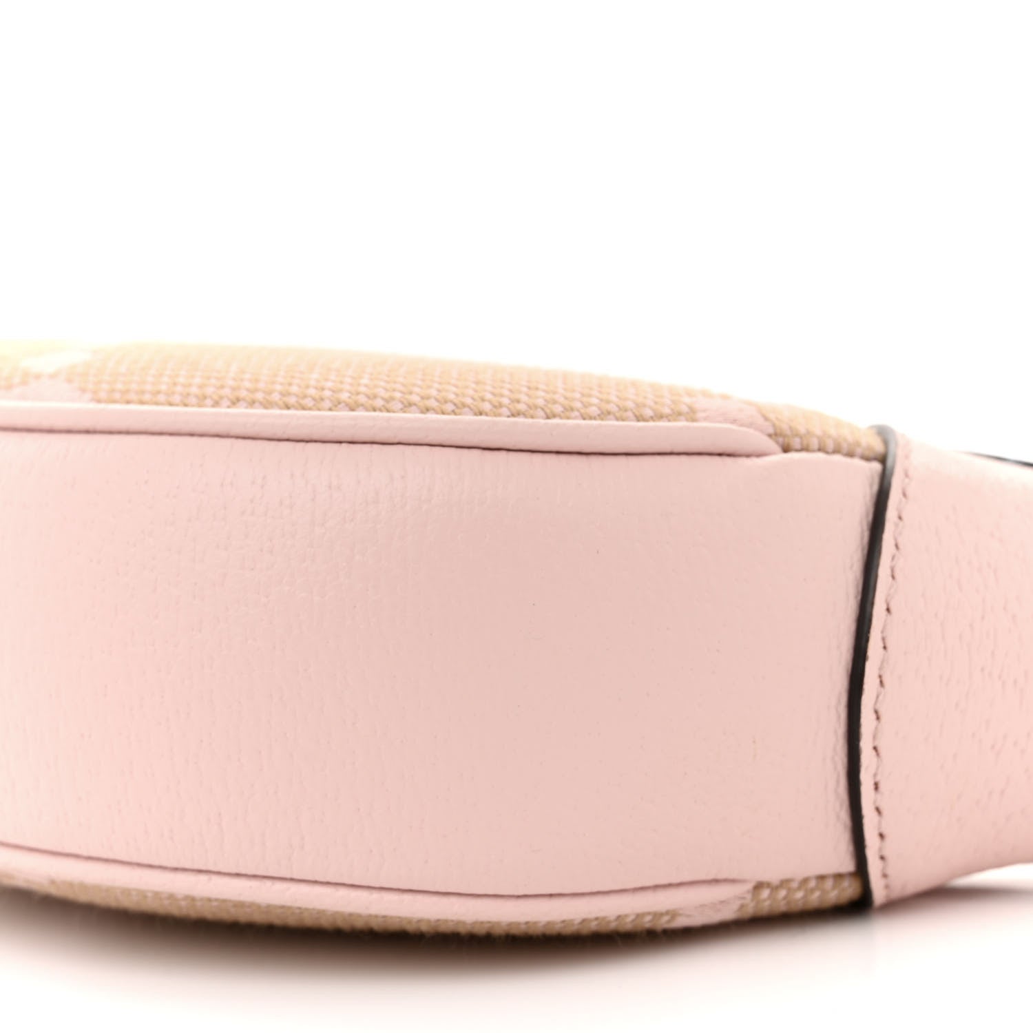 Gucci Monogram Jumbo GG Textured Dollar Calfskin Mini Ophidia Half Moon Hobo Beige Perfect Pink 10 of 11