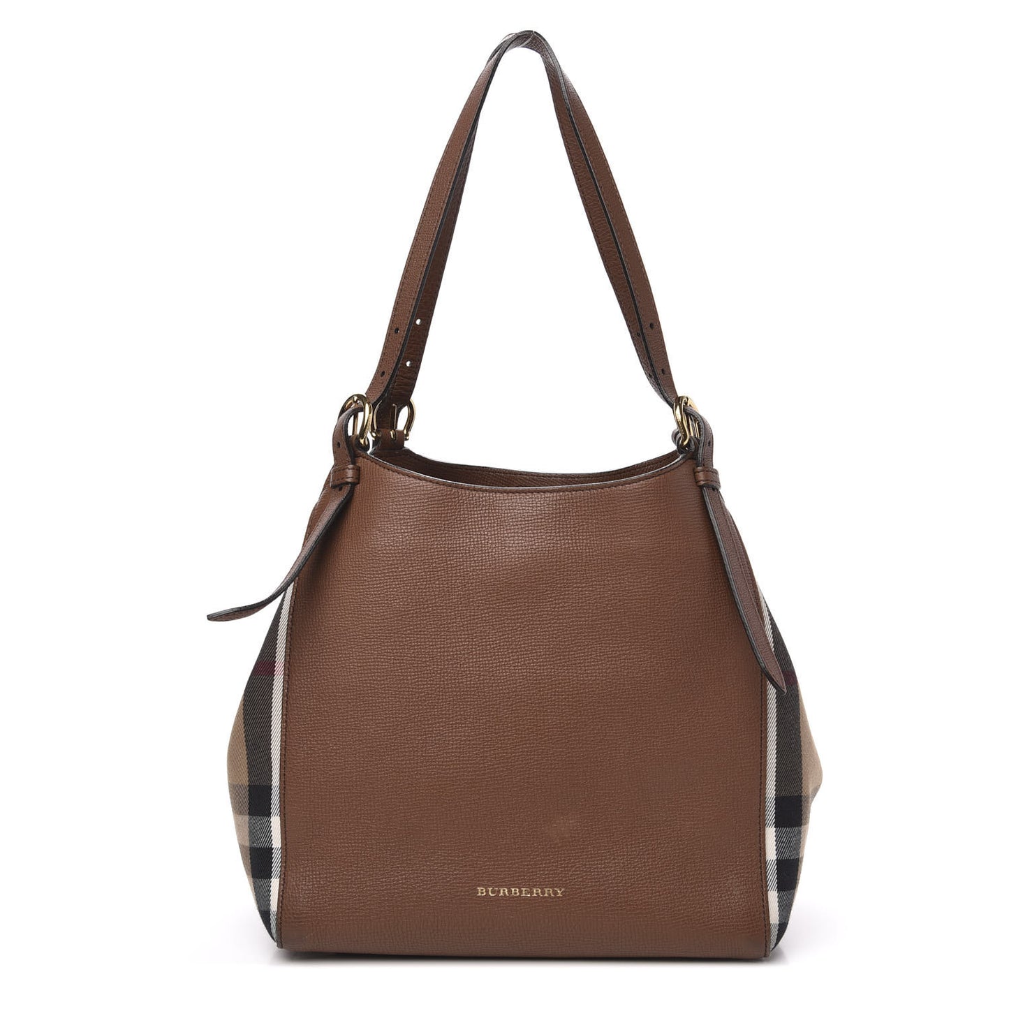 Grainy Calfskin House Check Small Canterbury Dark Sand