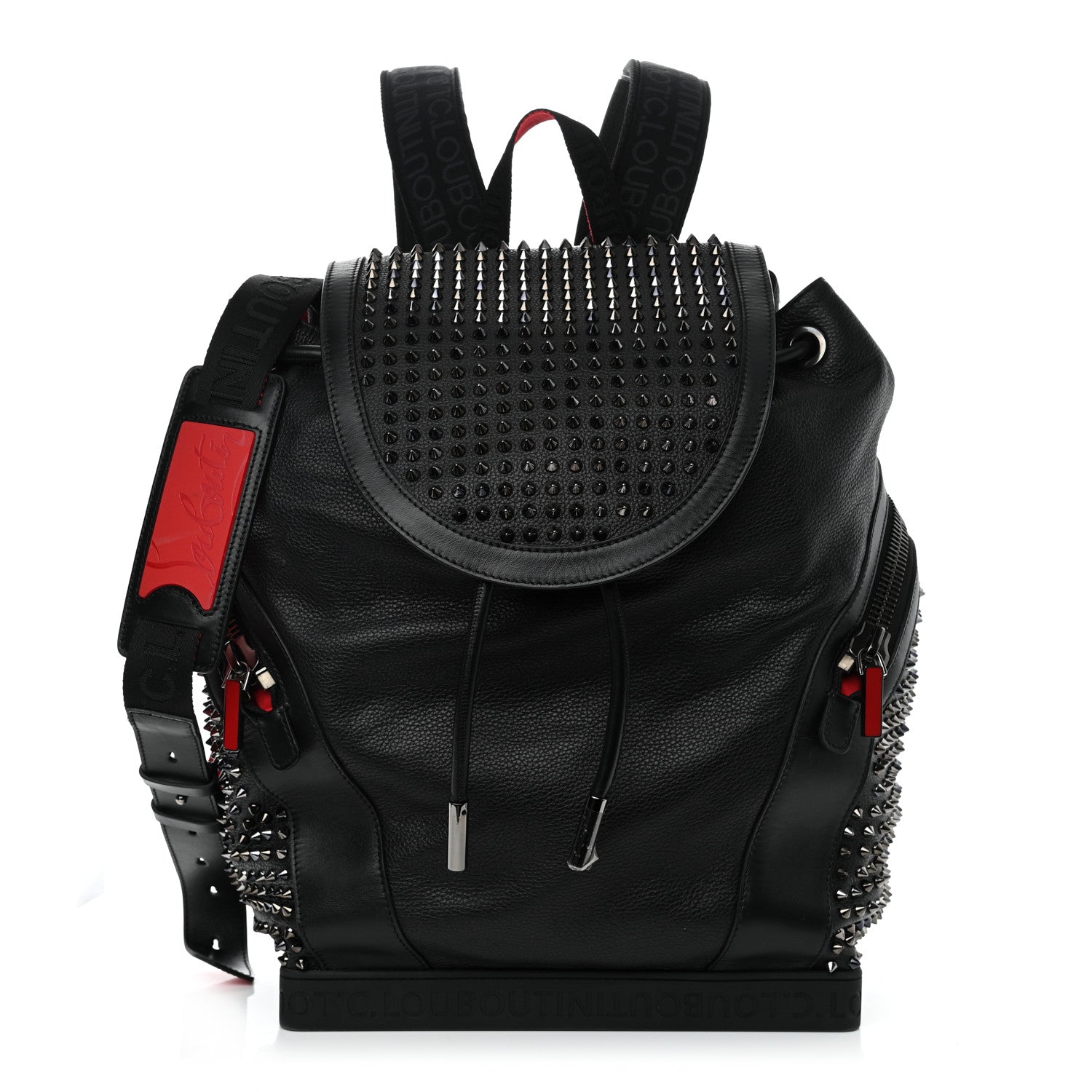 Christian Louboutin Calfskin Spiked Explorafunk Backpack Black
