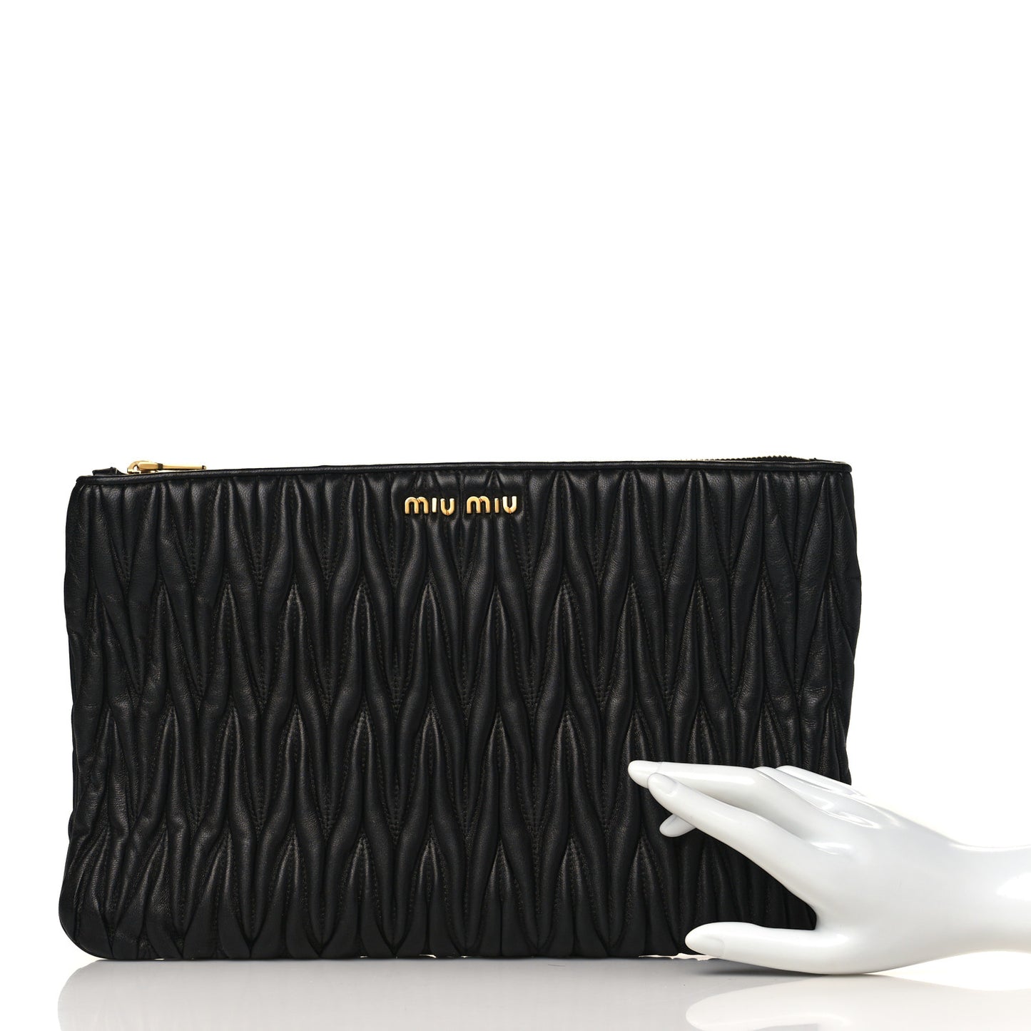 Nappa Matelasse Clutch Black