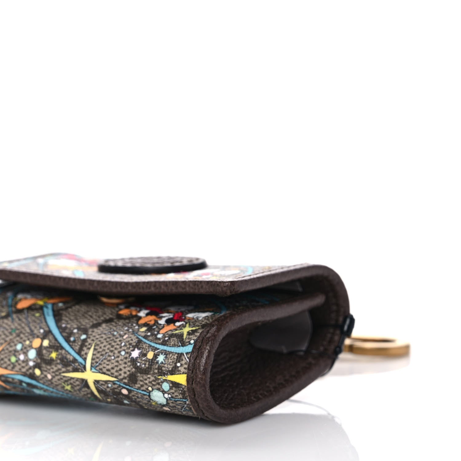 Gucci X DISNEY GG Supreme Monogram Donald Duck Interlocking G Key Pouch Beige Multicolor New Acero 11 of 11
