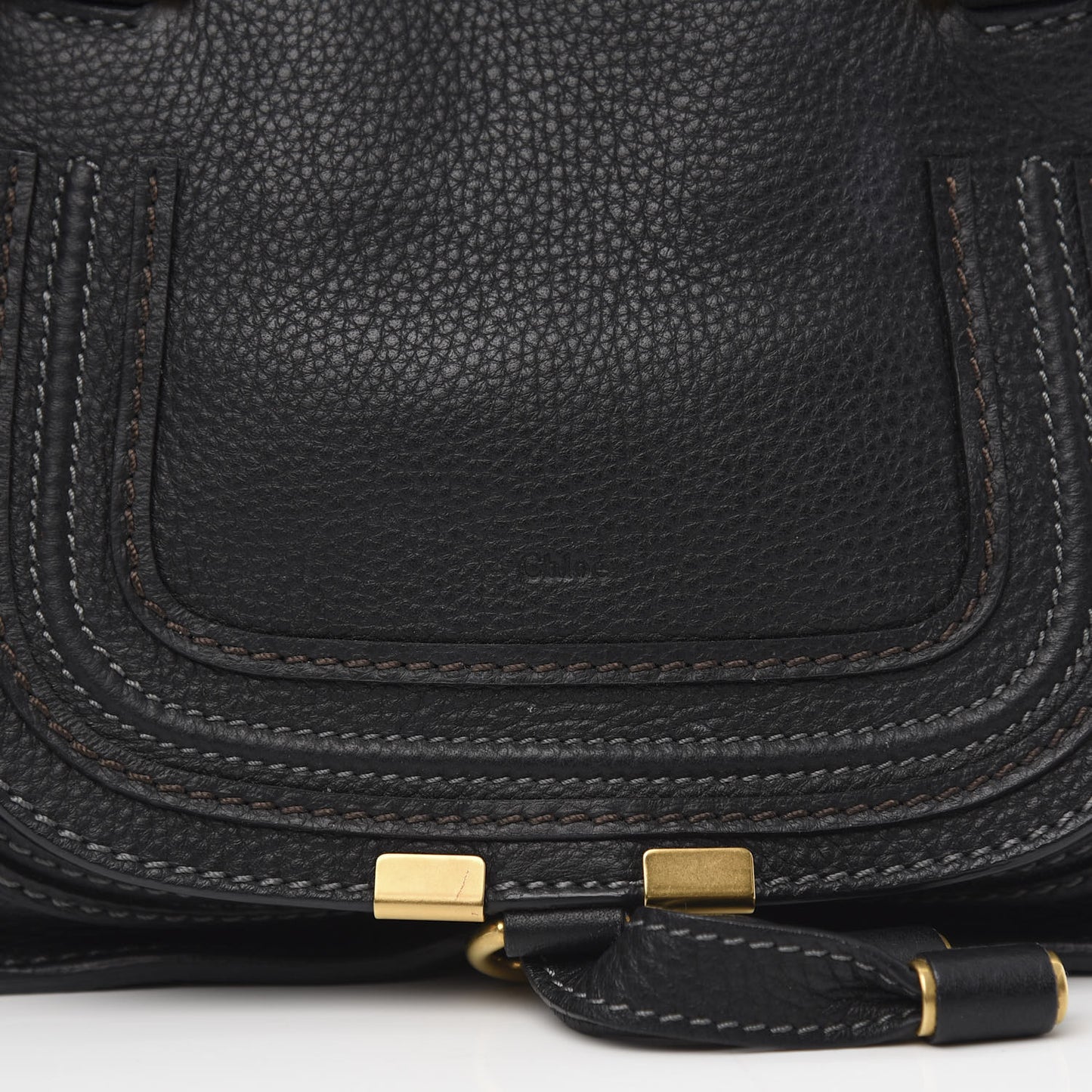 Calfskin Baby Marcie Satchel Black