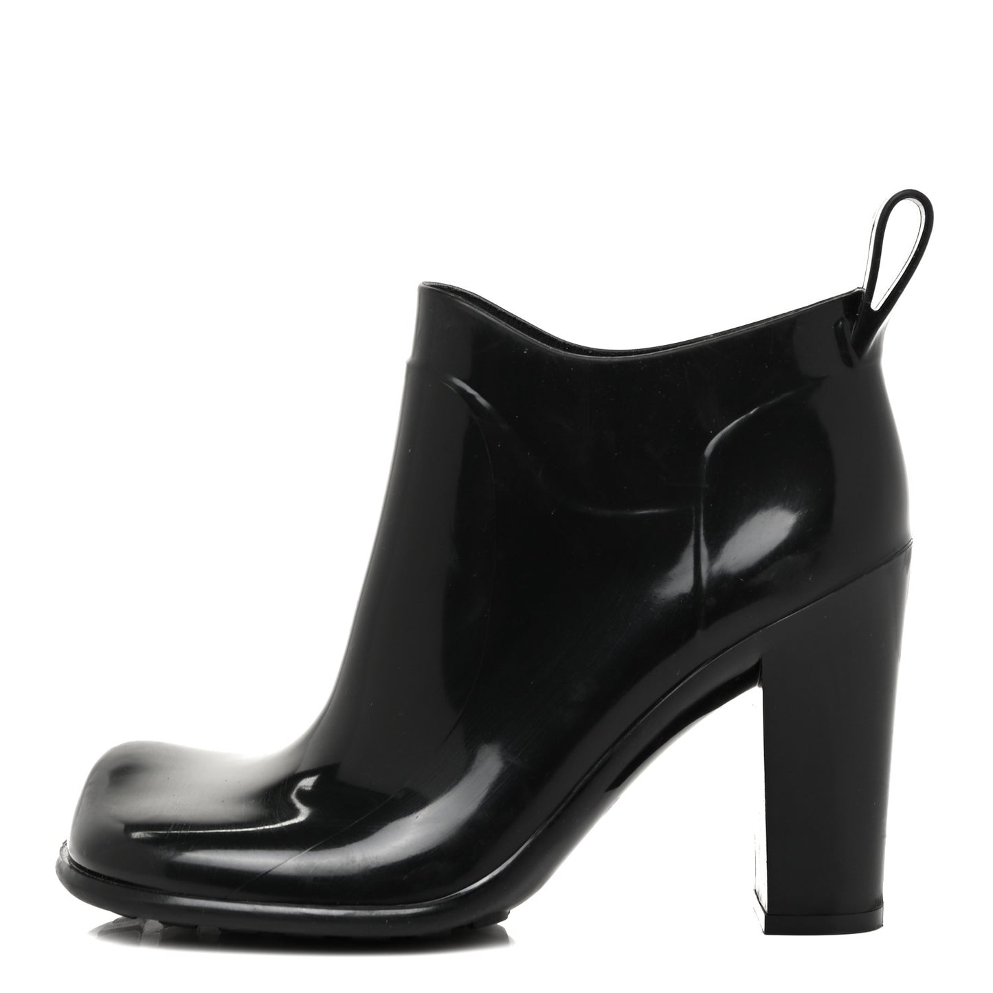 Rubber Shine Ankle Boots 38 Black