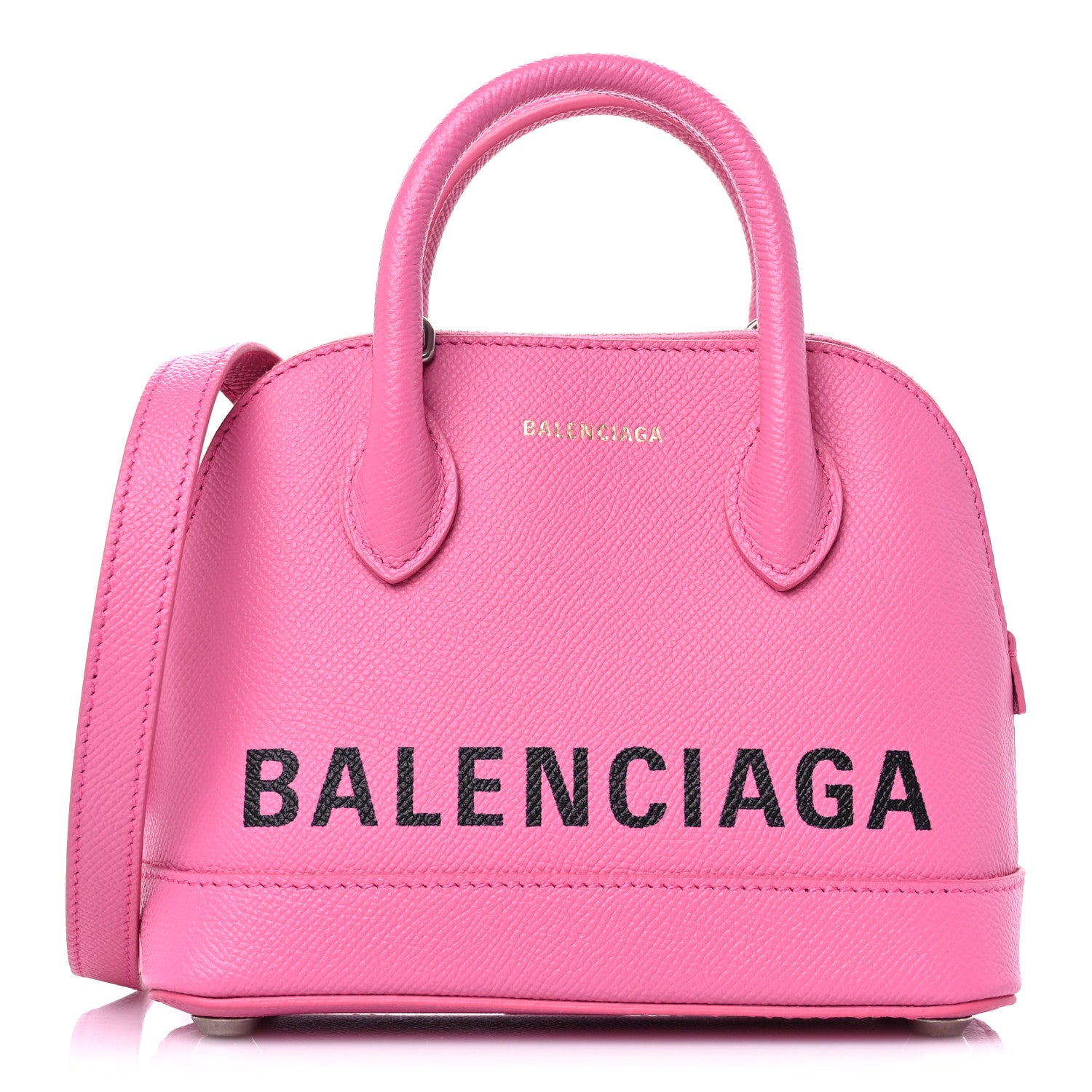 Balenciaga Grained Calfskin XXS Ville Top Handle Bag Pink 1094300