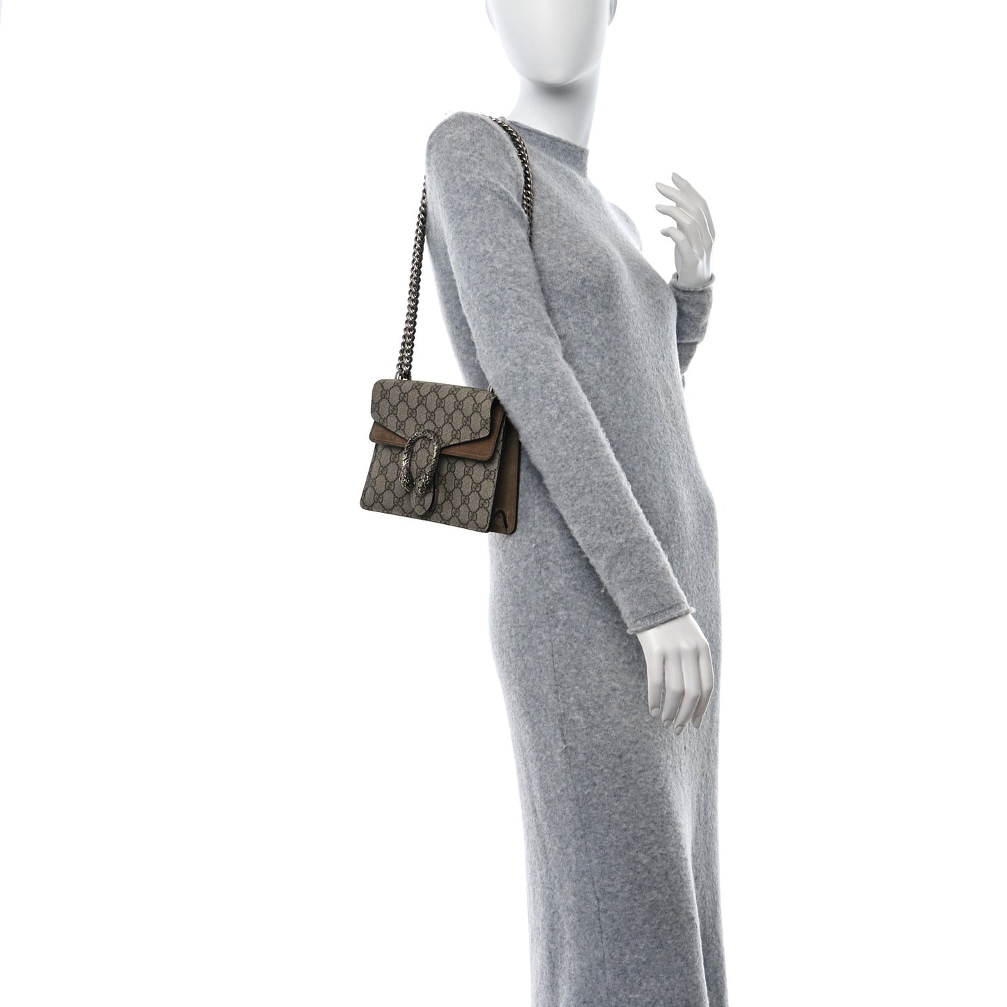 GG Supreme Monogram Mini Dionysus Shoulder Bag Taupe