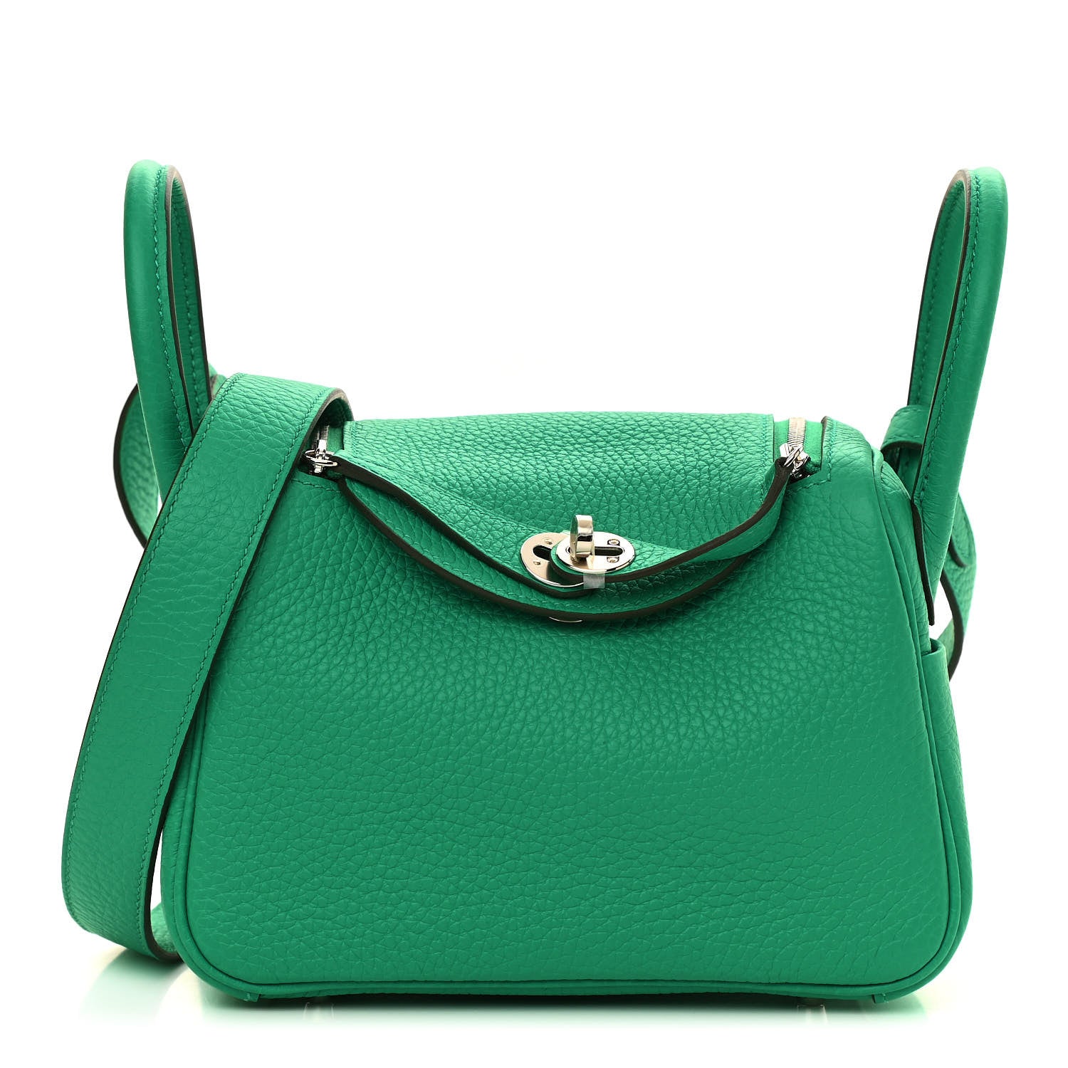 Hermes Taurillon Clemence Mini Lindy 20 Menthe 1 of 11