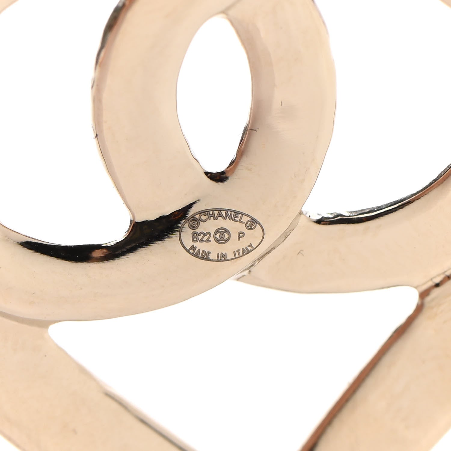 Chanel Metal CC Heart Coco In Love Hoop Earrings Gold 5 of 6