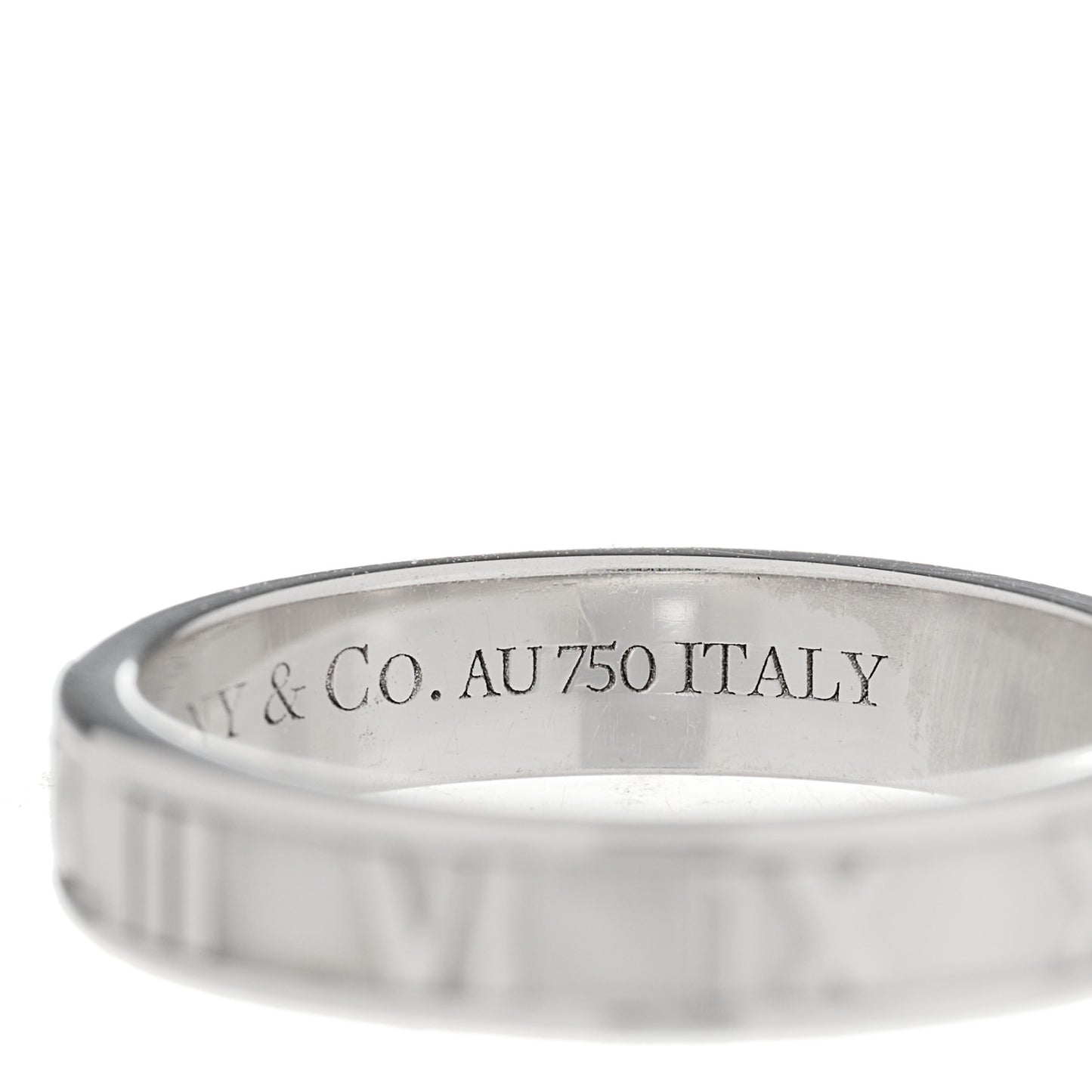 18K White Gold Atlas Band Ring 53 6.5