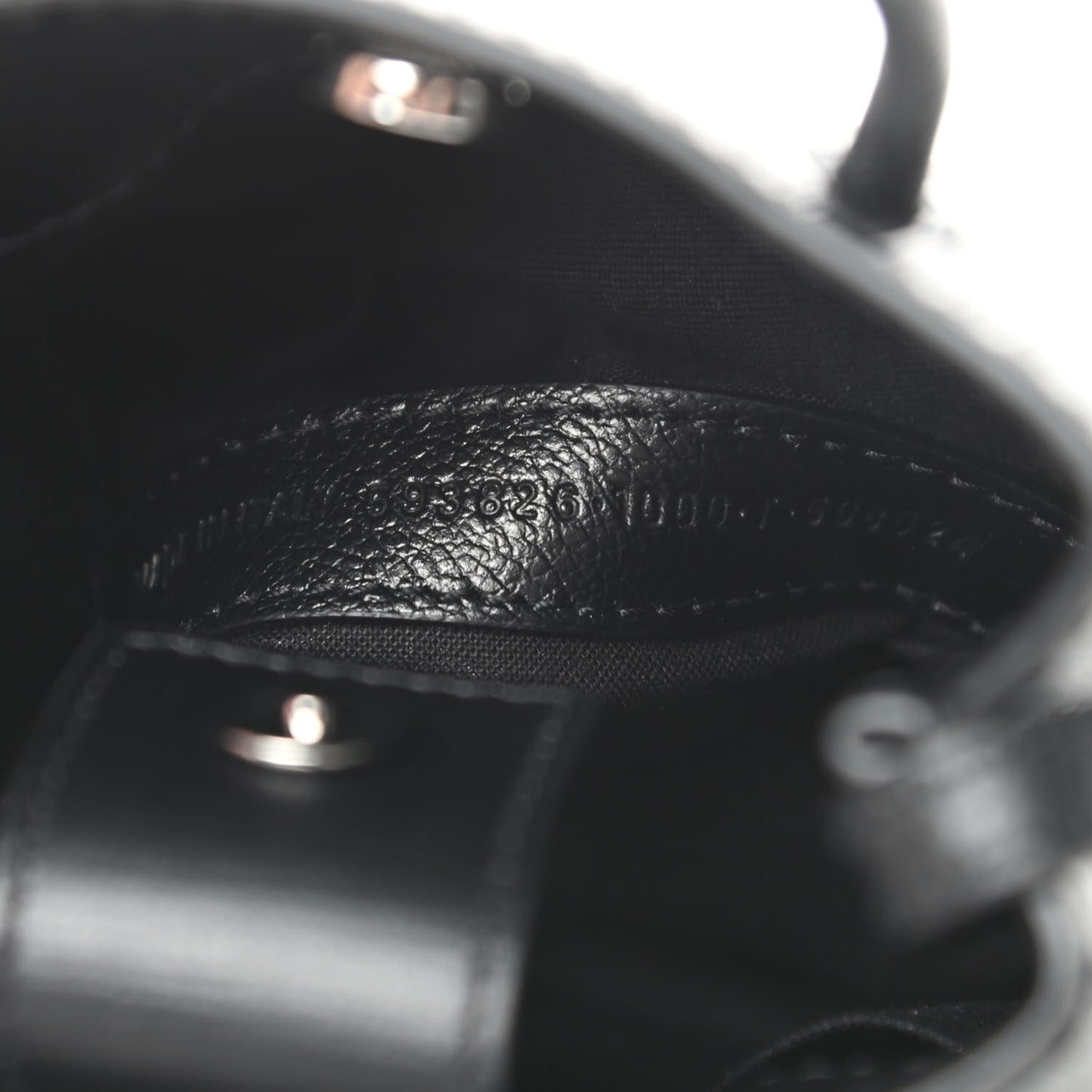 Squared Calfskin Logo Shopping Phone Holder Bag Black