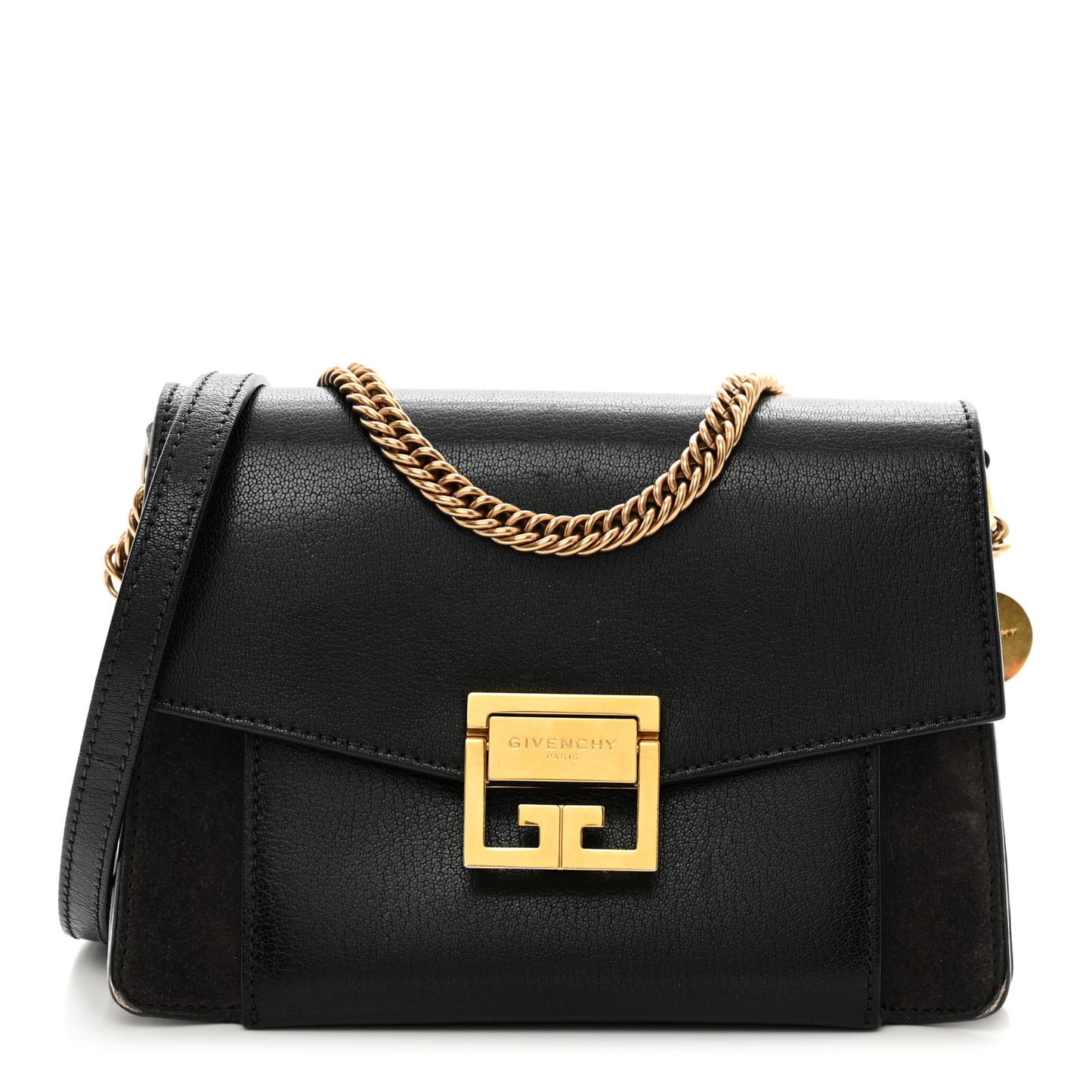 Goatskin Suede Small GV3 Shoulder Bag Black