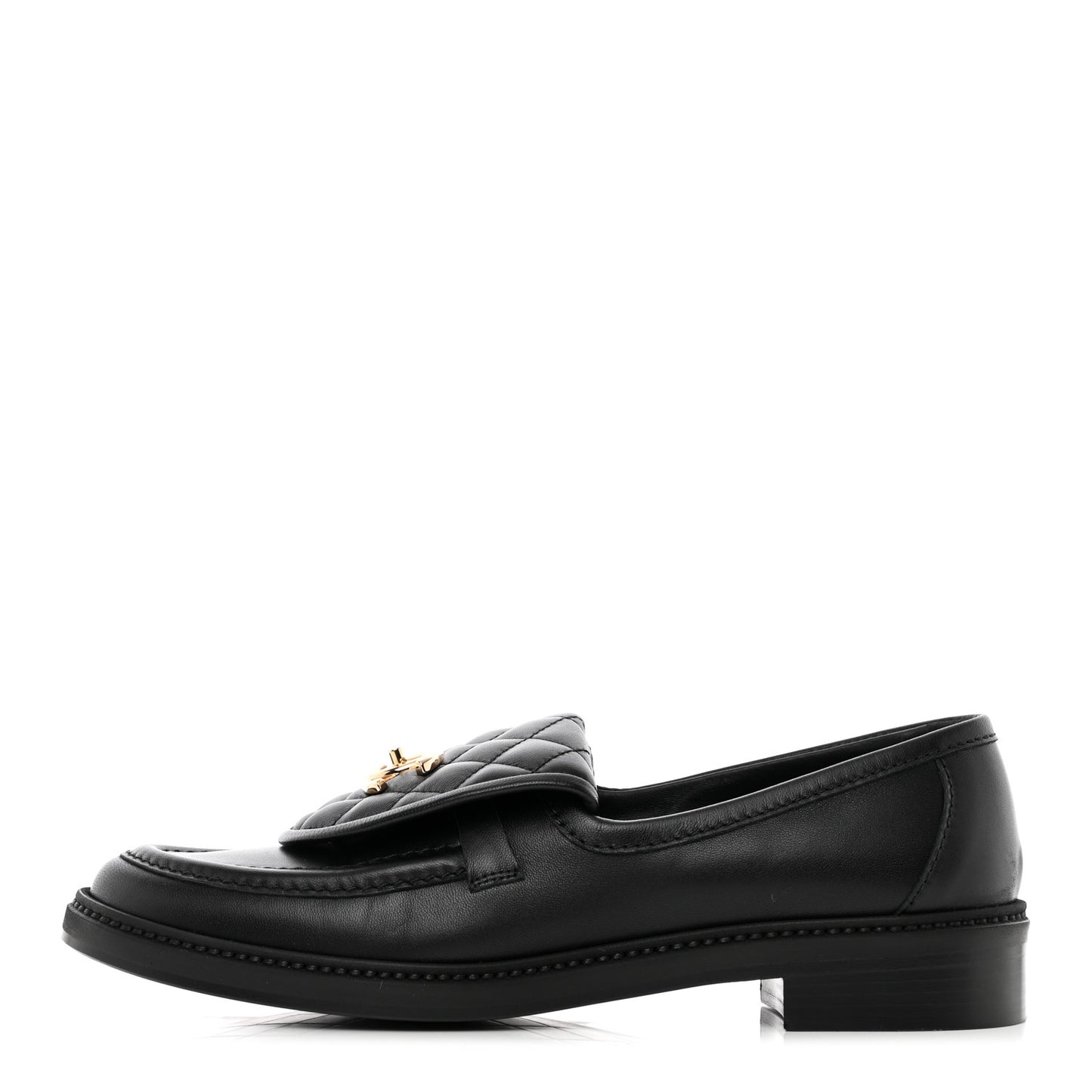 Lambskin Quilted CC Turnlock Loafers 41 Black