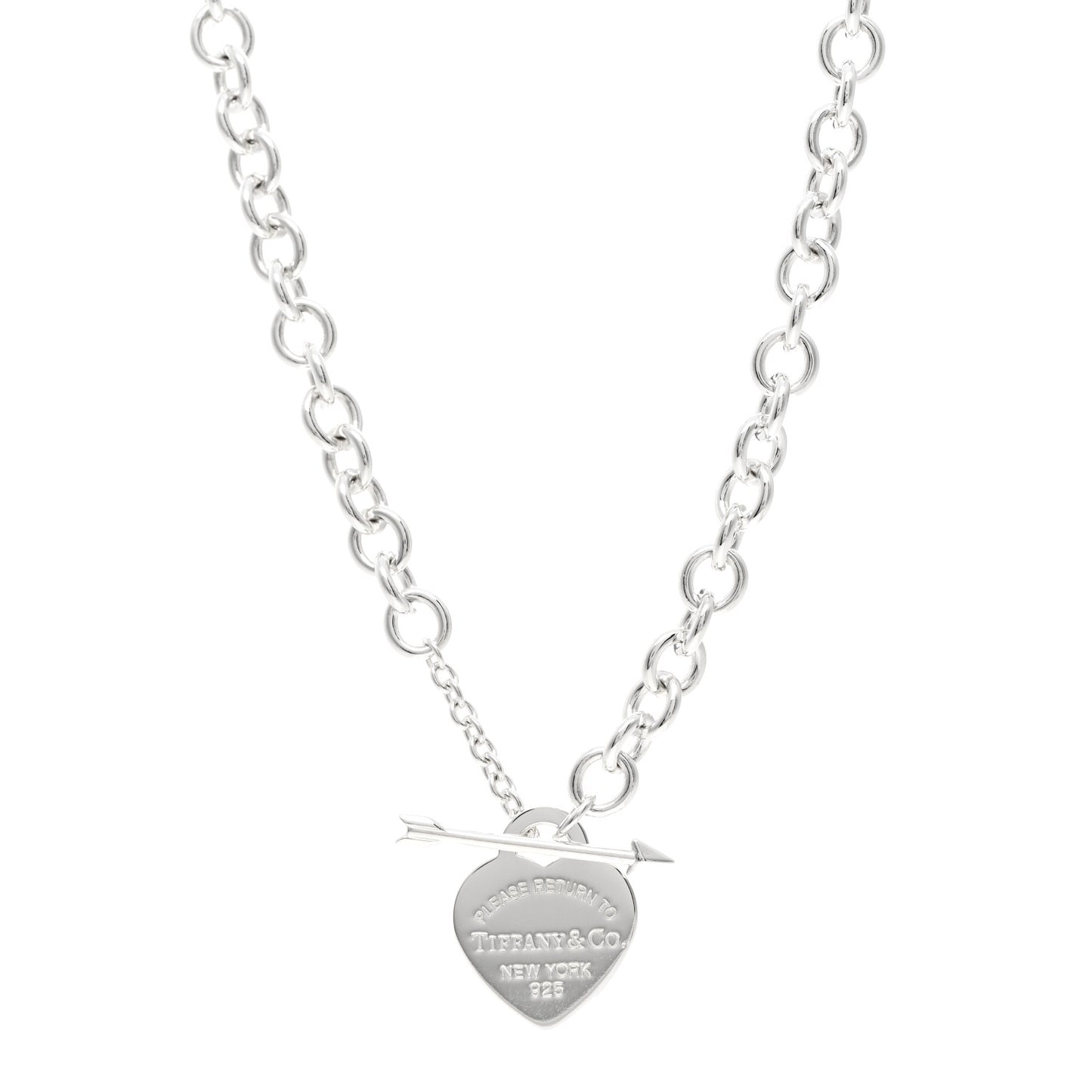 Sterling Silver Return to Tiffany Love Struck Heart Tag Necklace