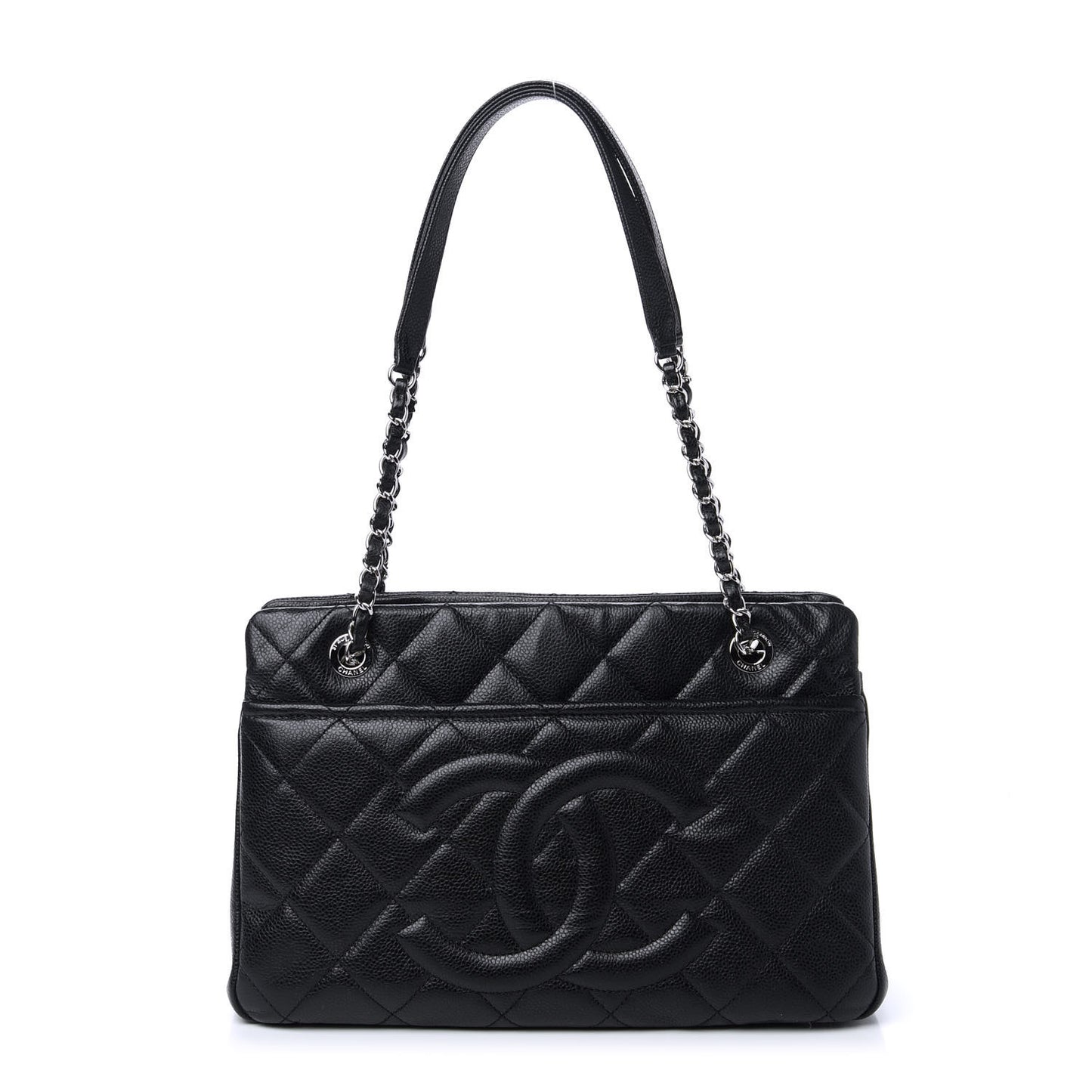 Caviar Quilted Timeless CC Soft Tote Black
