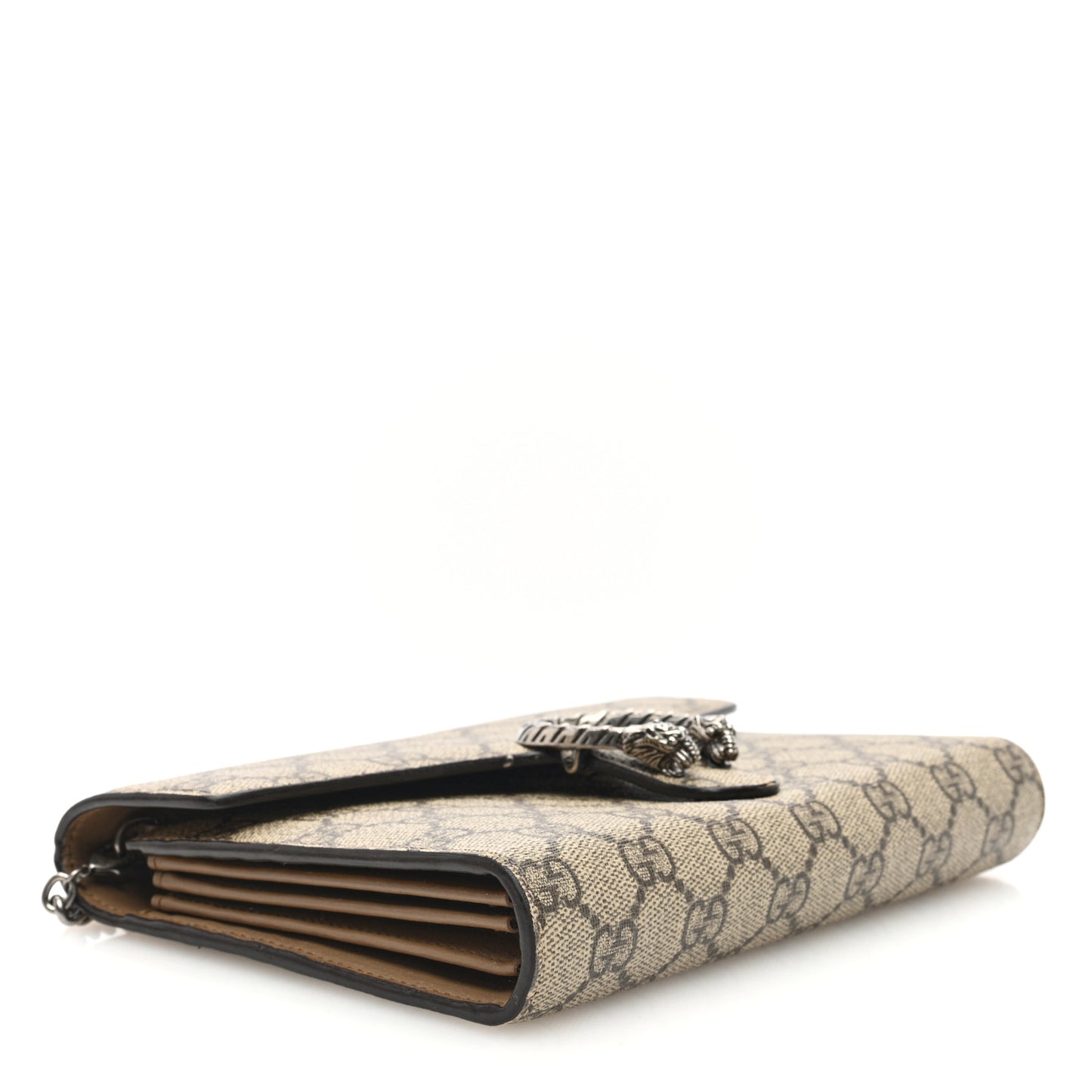 GG Supreme Monogram Mini Dionysus Chain Wallet Beige Taupe