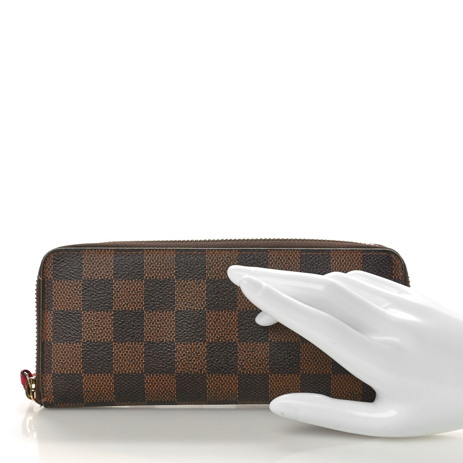 Louis Vuitton Damier Ebene Clemence Wallet Cherry 2 of 7