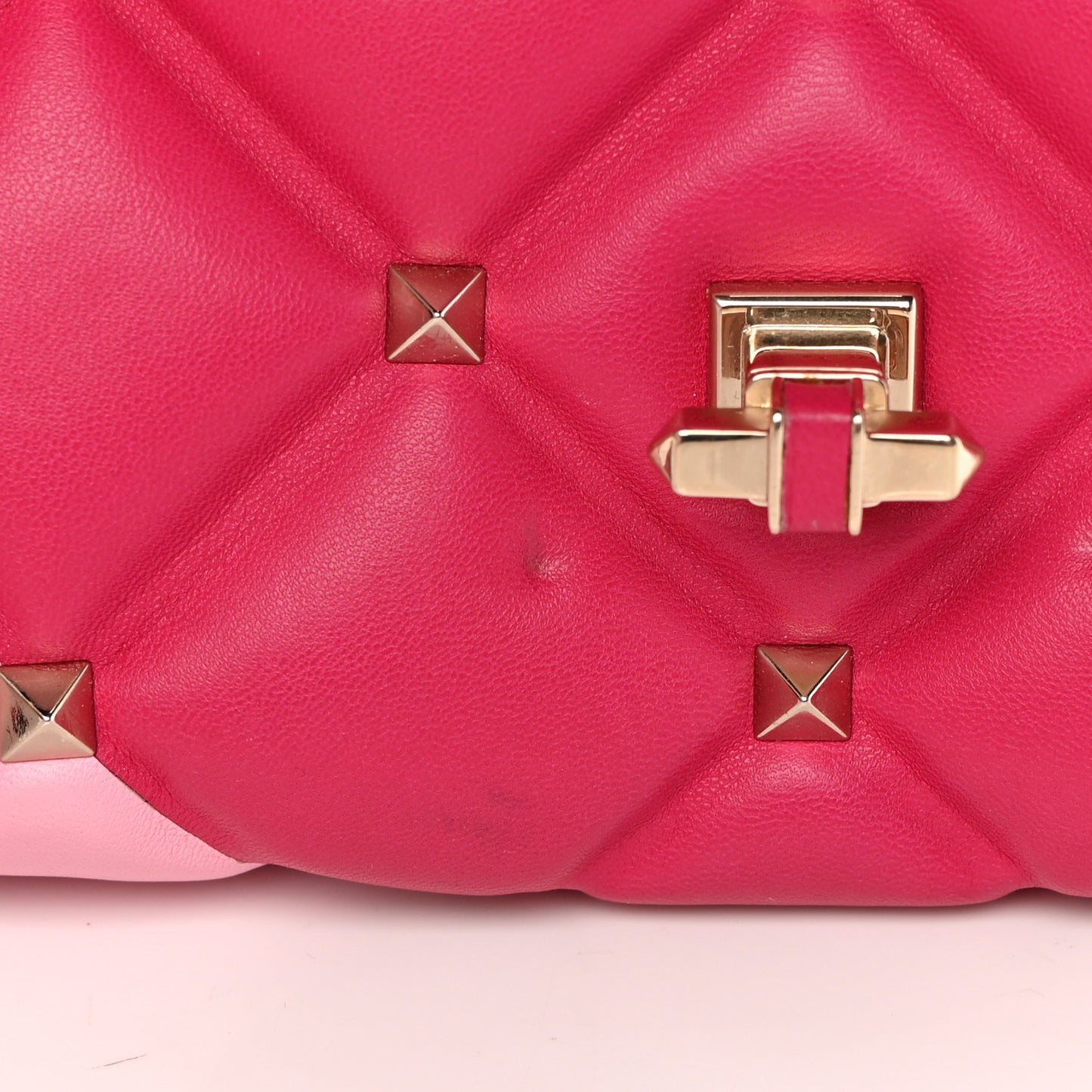 Nappa Medium Candystud Top Handle Bag Absolute Disco Pink