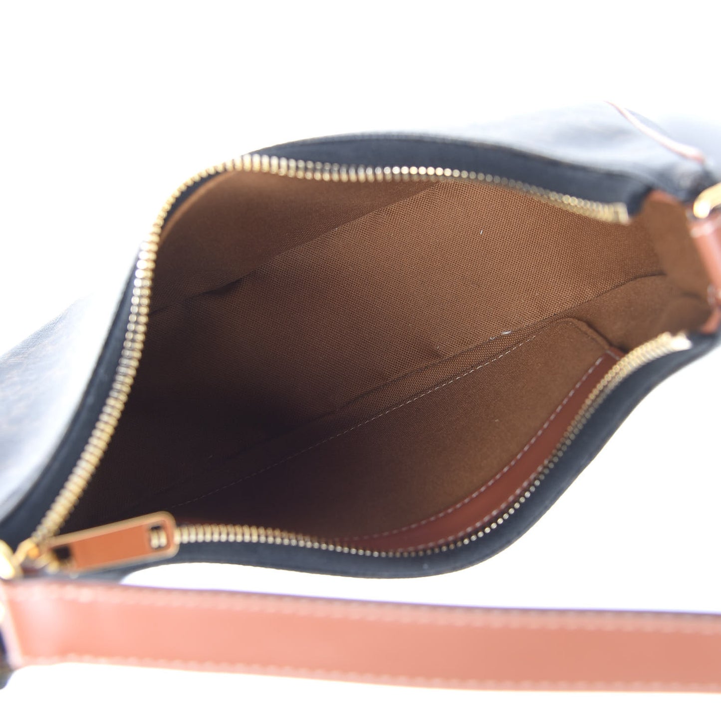 Triomphe Canvas Calfskin Ava Shoulder Bag Tan