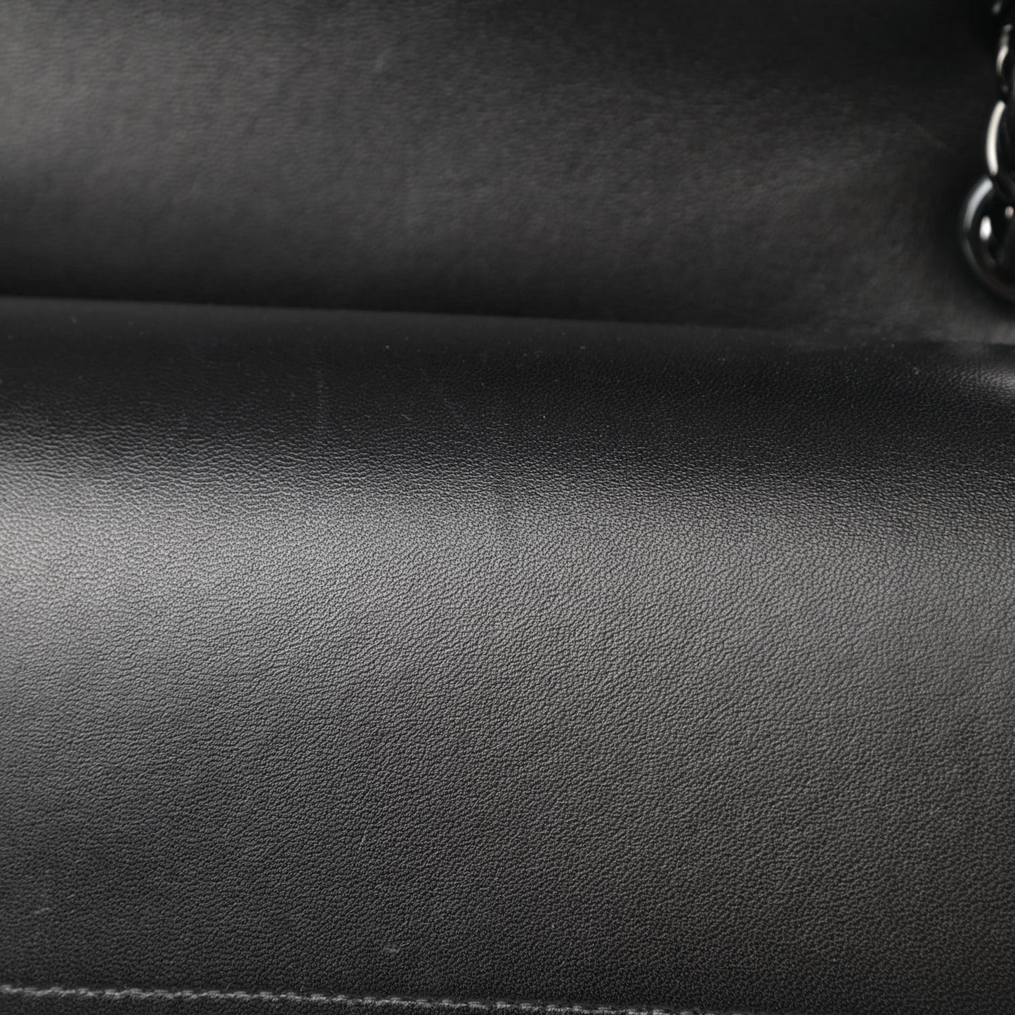Lambskin Chevron Quilted Jumbo Double Flap So Black