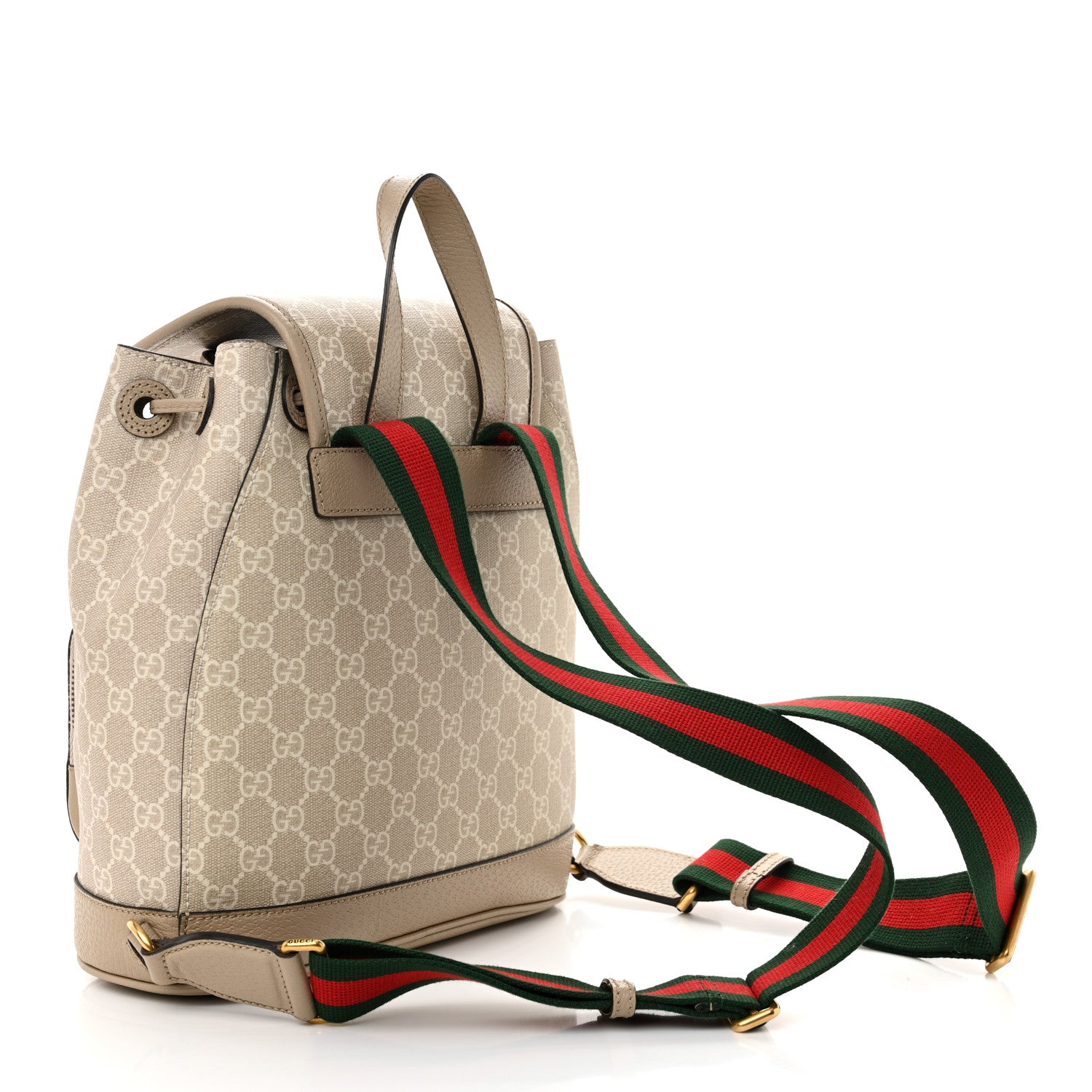 Gucci GG Supreme Monogram Azalea Calfskin Retro Interlocking G Buckle Backpack Beige Mystic White 3 of 13