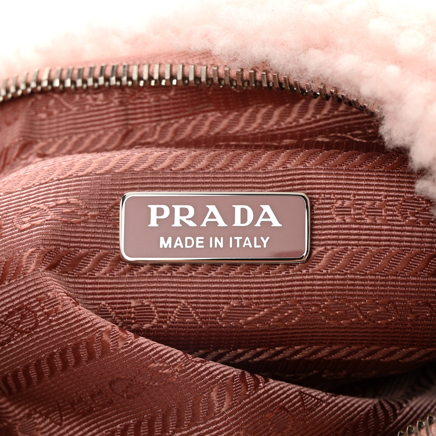 Shearling Mini Re-Edition 2000 Bag Orchidea